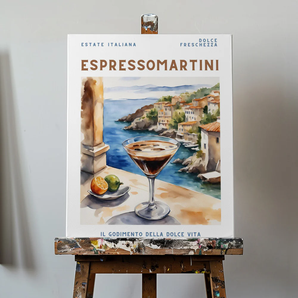 Espresso Martini Poster - Aquarell Style - Image 4