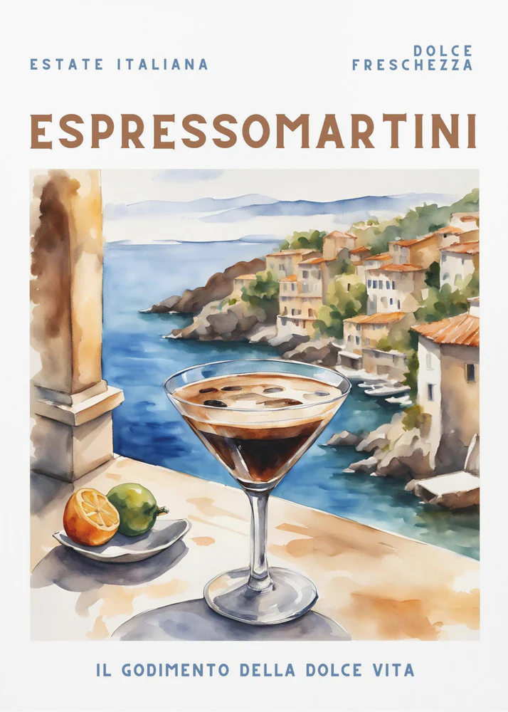 Espresso Martini Poster - Aquarell Style - Image 7