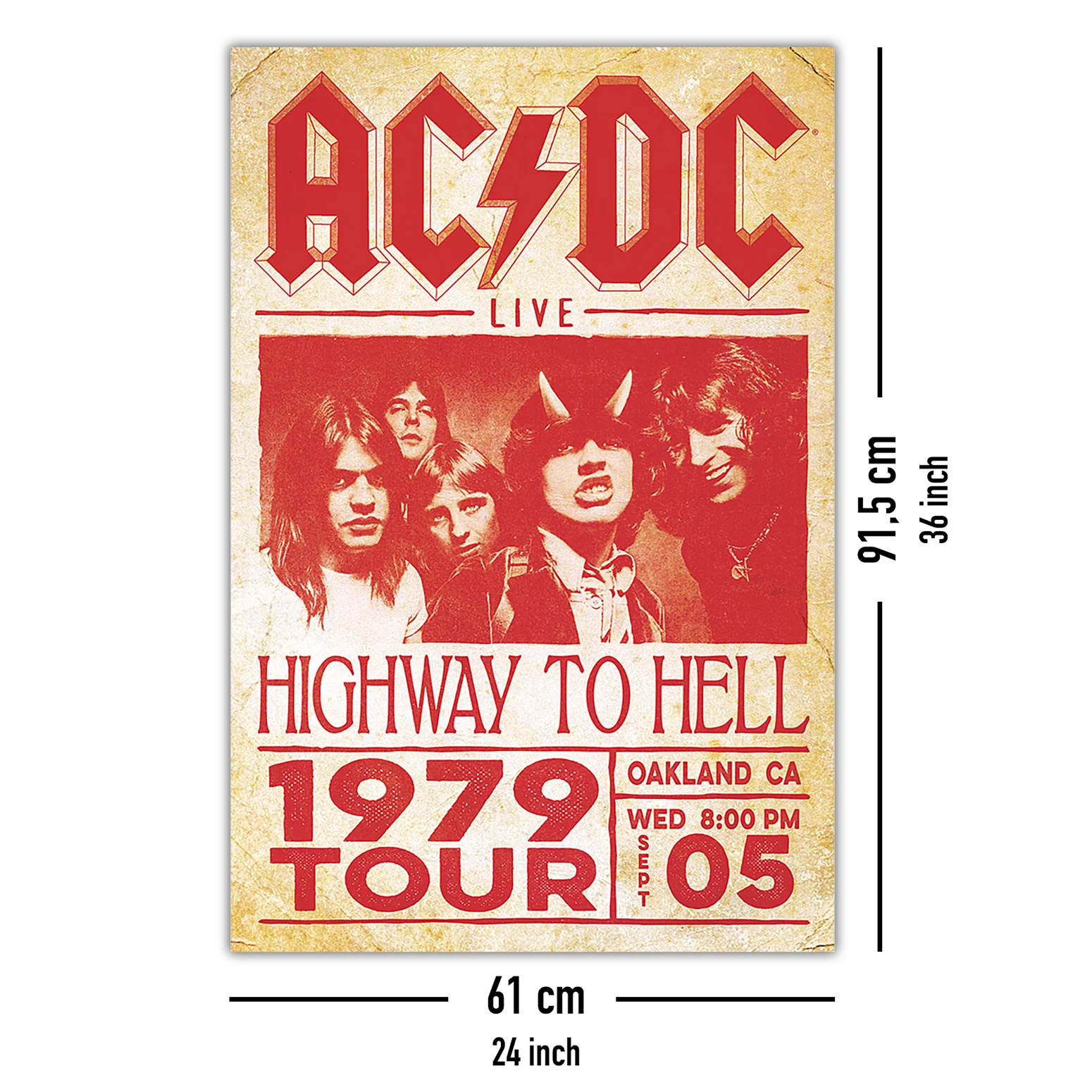 AC/DC Poster Live Highway To Hell Tour 1979 - Image 5