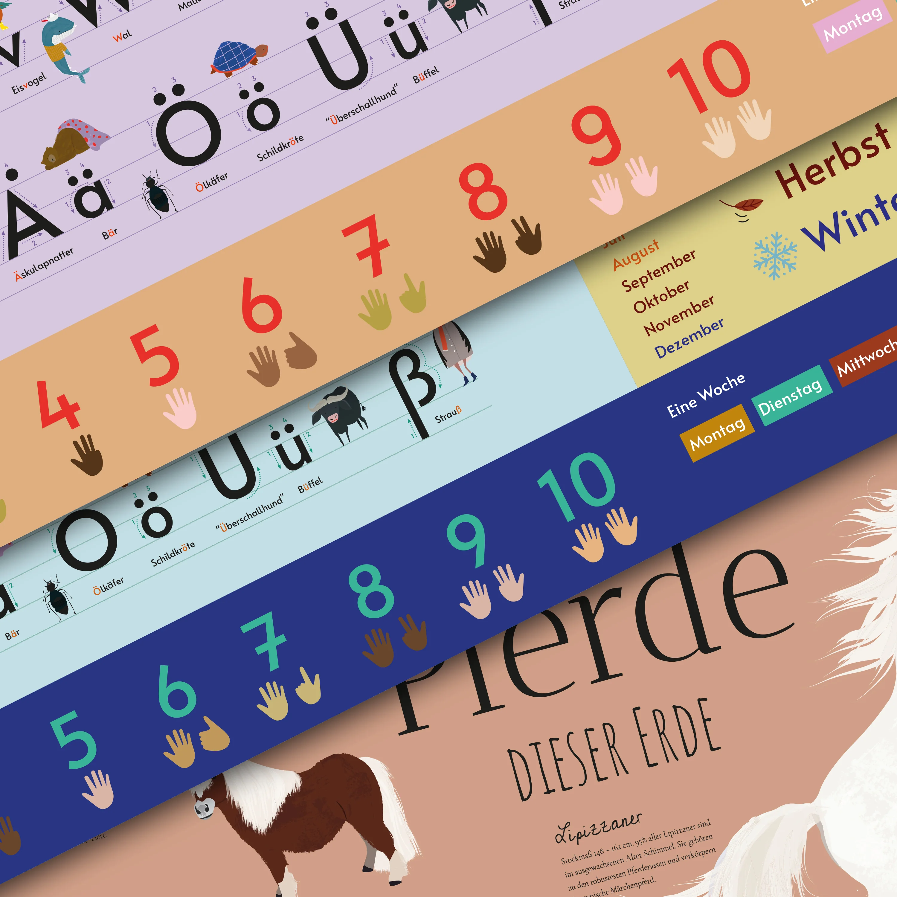 Alphabet Schreibtischunterlage lila für Kinder 60 x 40 cm - Image 6