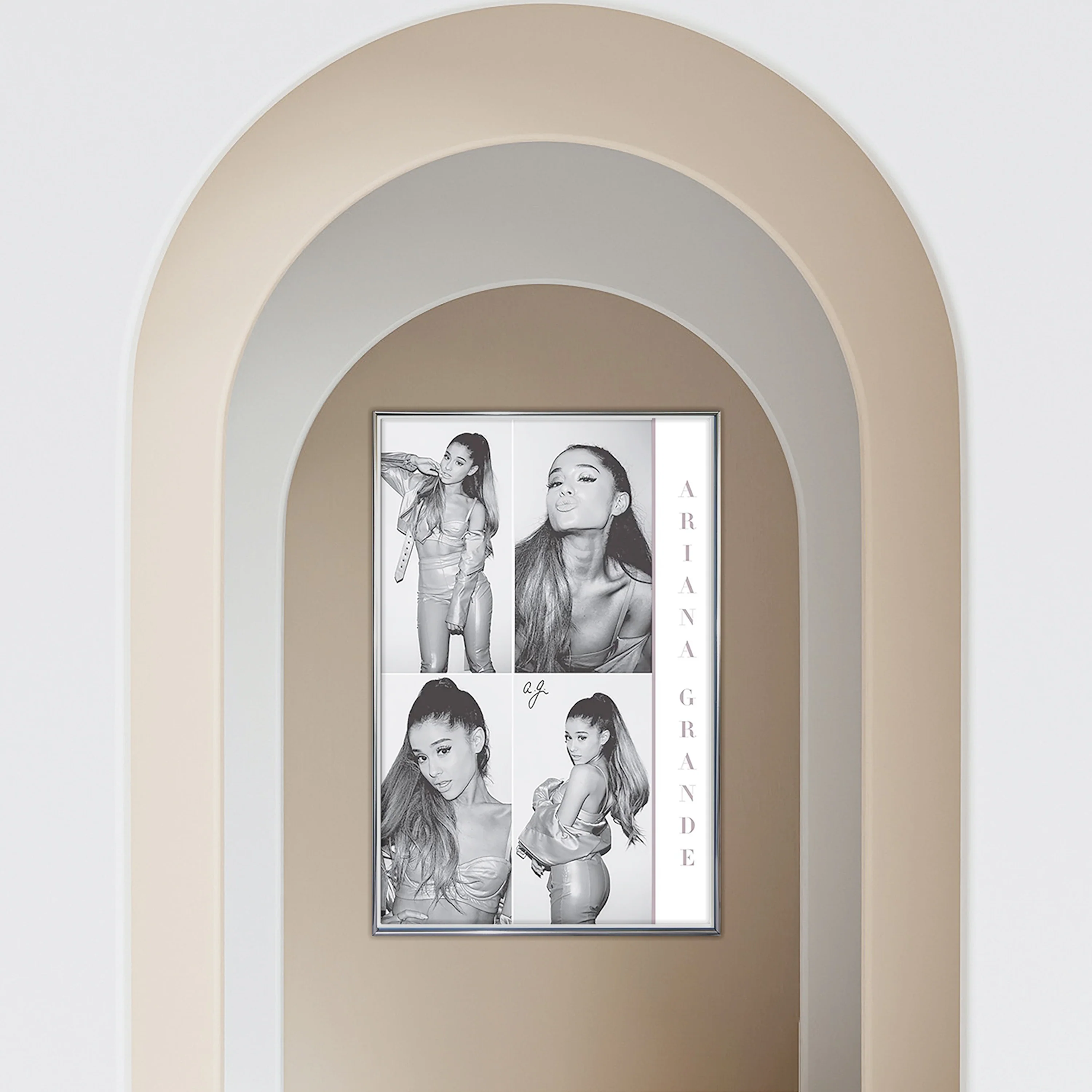 Ariana Grande Poster Black & White - Image 2