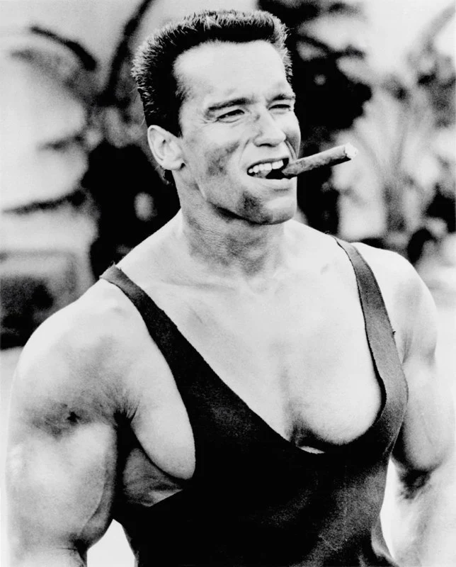 Arnold Schwarzenegger Zigarre Kunstdruck