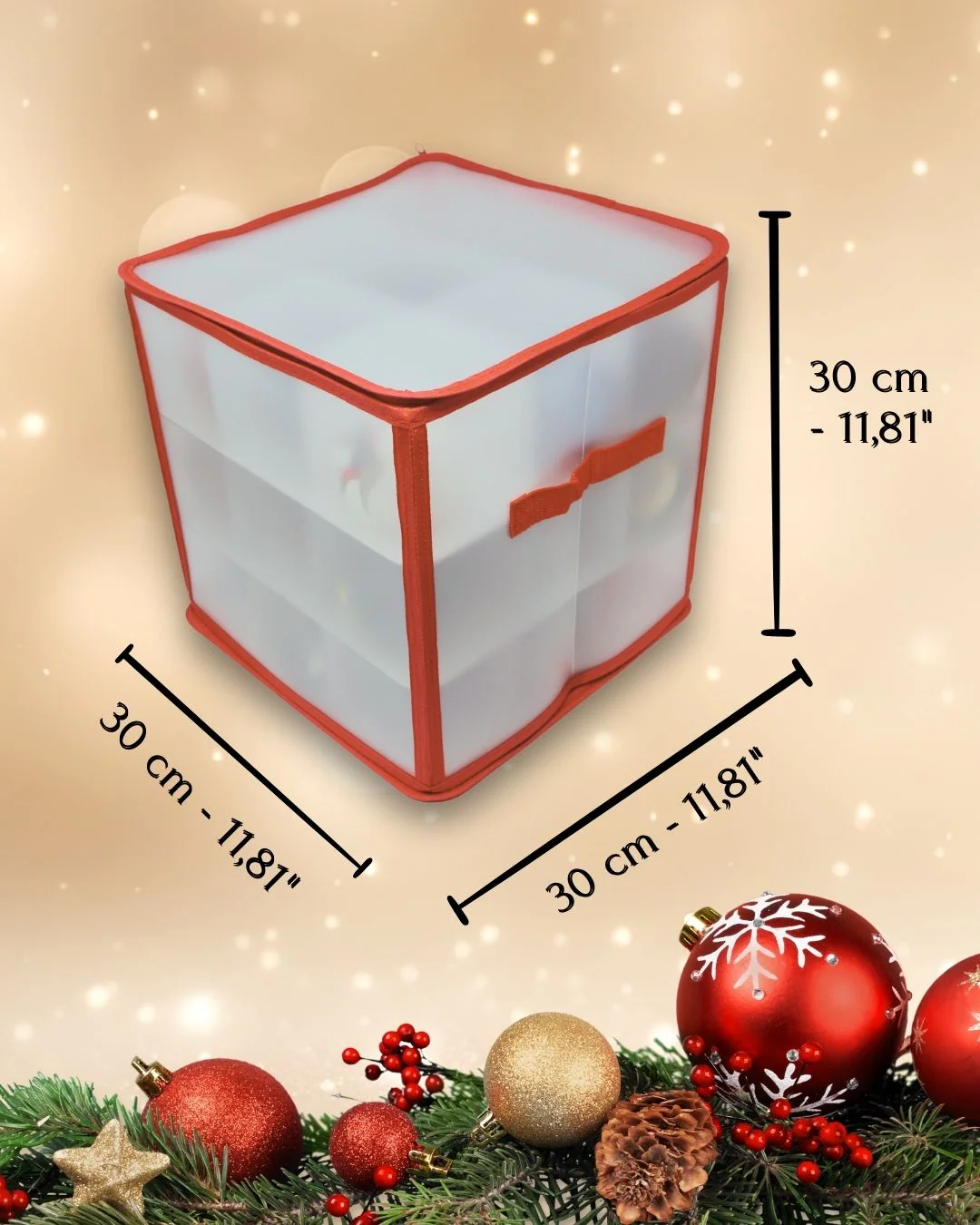 Aufbewahrungsbox für Christbaumkugeln Rot 27 - Image 2