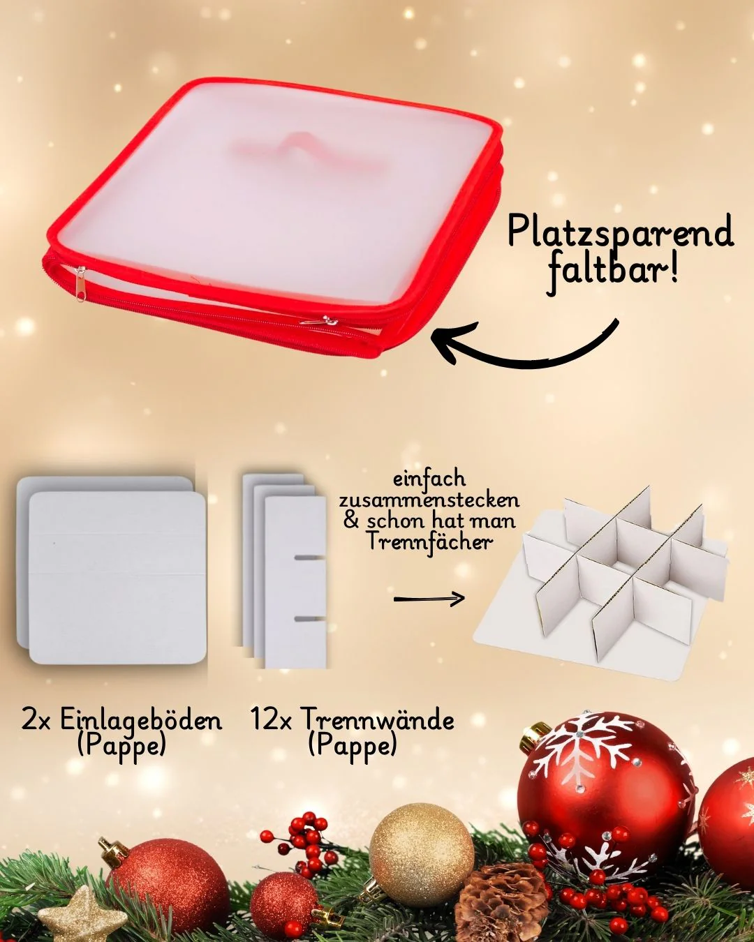 Aufbewahrungsbox für Christbaumkugeln Rot 27 - Image 3
