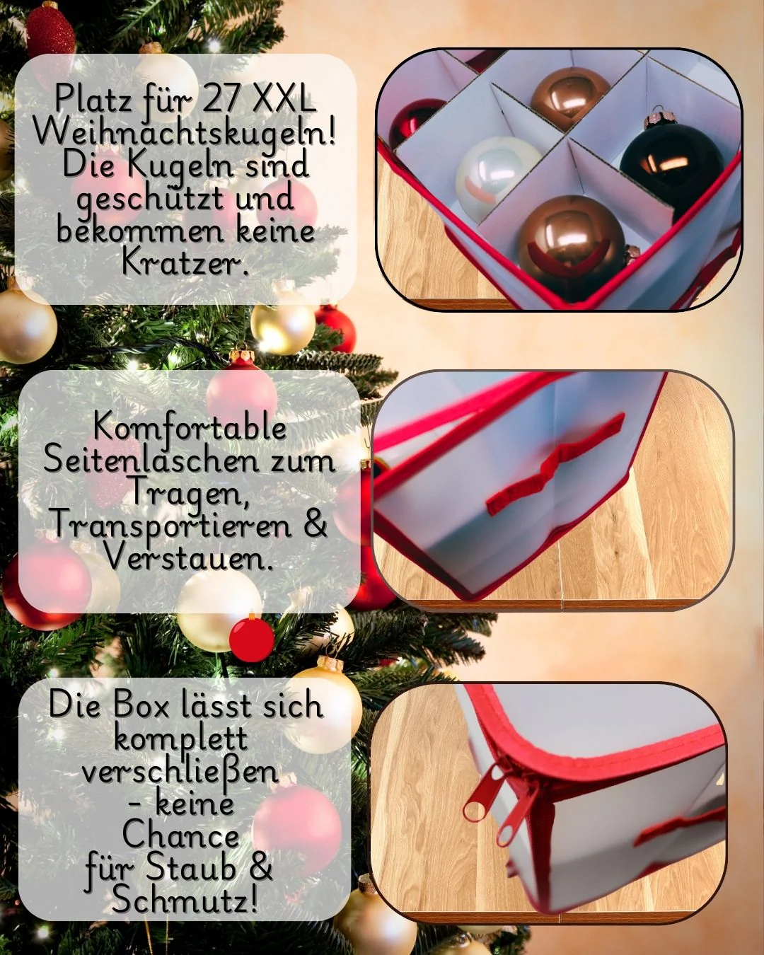 Aufbewahrungsbox für Christbaumkugeln Rot 27 - Image 4