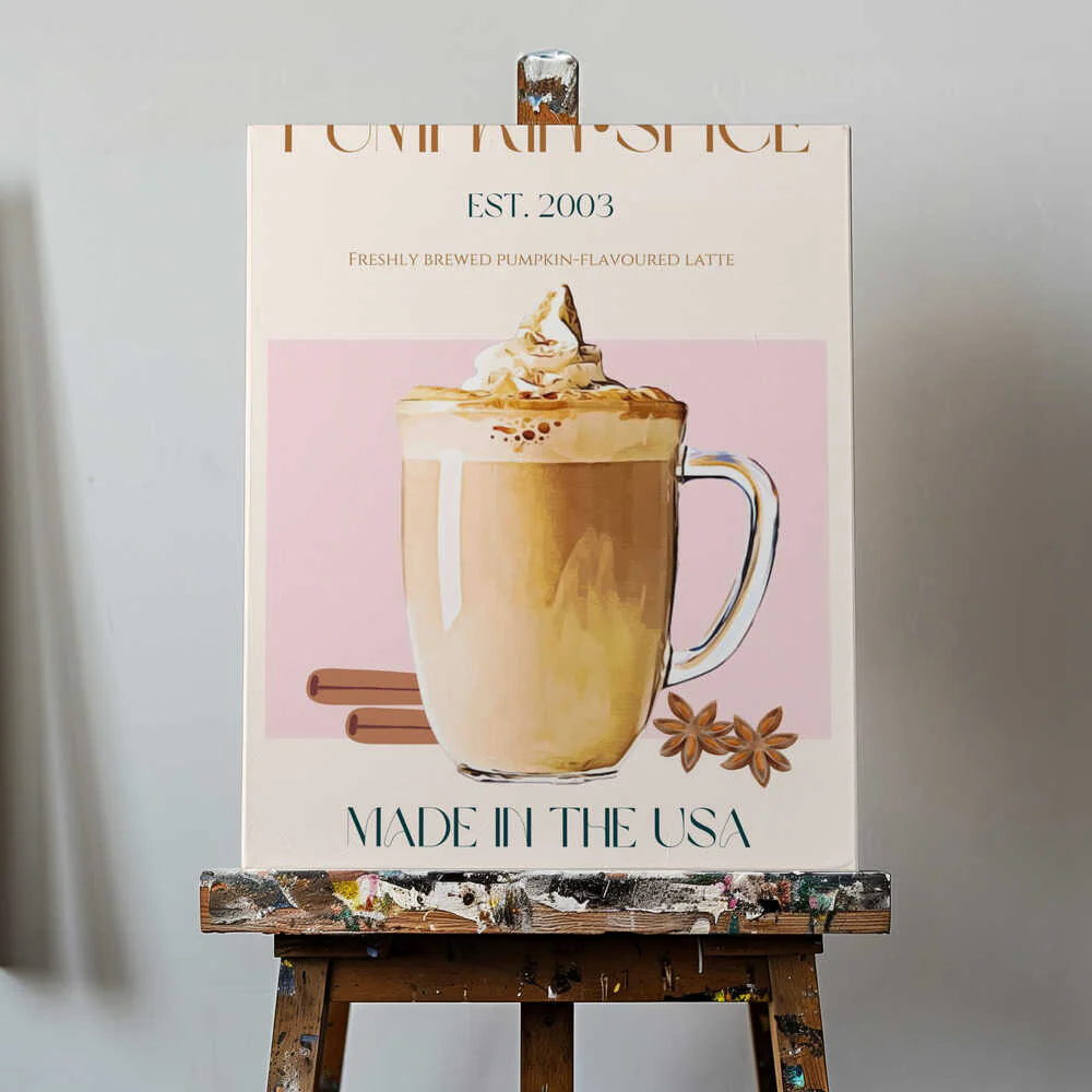 Pumpkin Spice Latte Poster - Autumn Latte Delight - Image 4