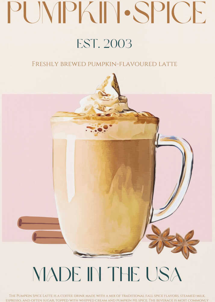 Pumpkin Spice Latte Poster - Autumn Latte Delight - Image 7