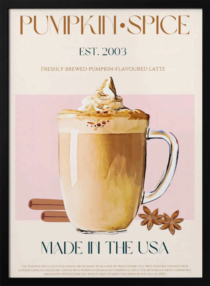 Pumpkin Spice Latte Poster - Autumn Latte Delight - Image 8