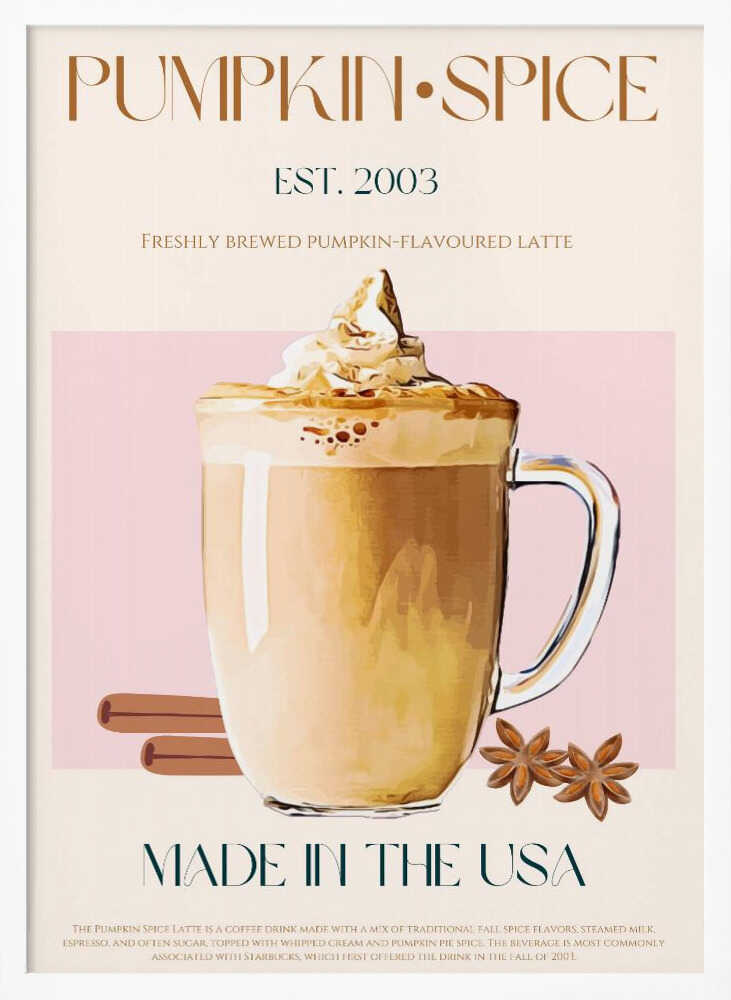 Pumpkin Spice Latte Poster - Autumn Latte Delight - Image 9