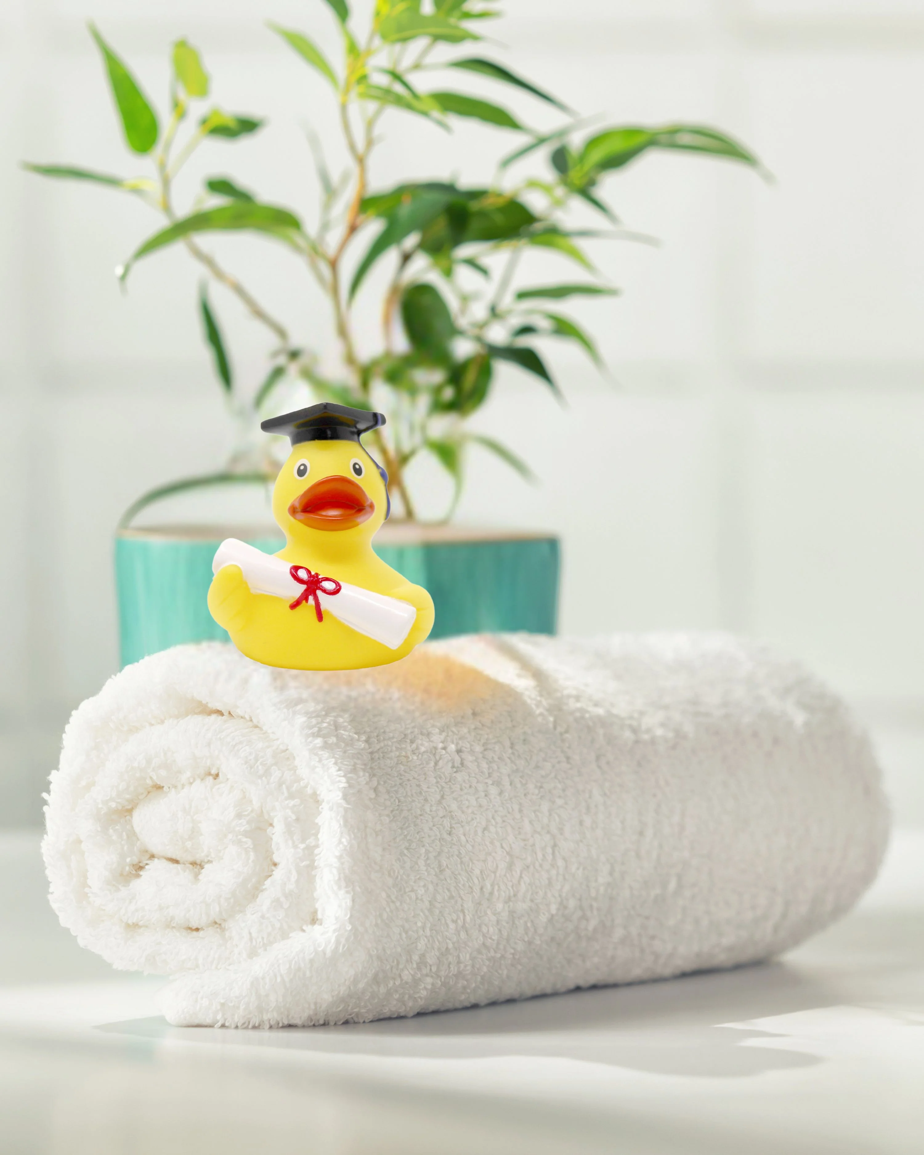 Badeente mit Bachelor Hut und Diplom - Image 3