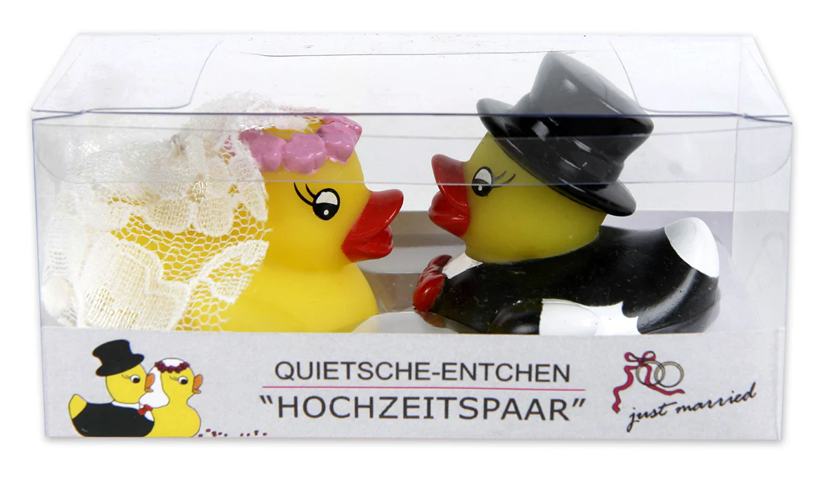 Badeenten Hochzeitspaar 2-er Set Quietscheenten - Image 2