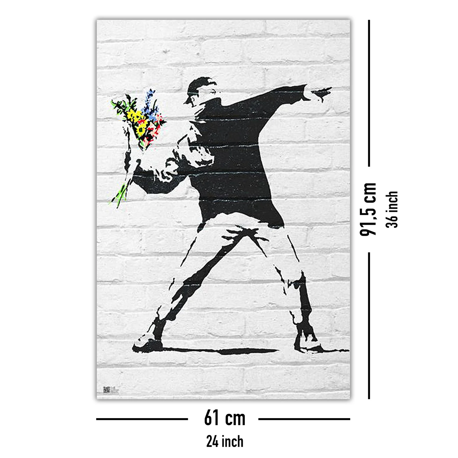 Banksy Poster Throwing Flowers - Image 10