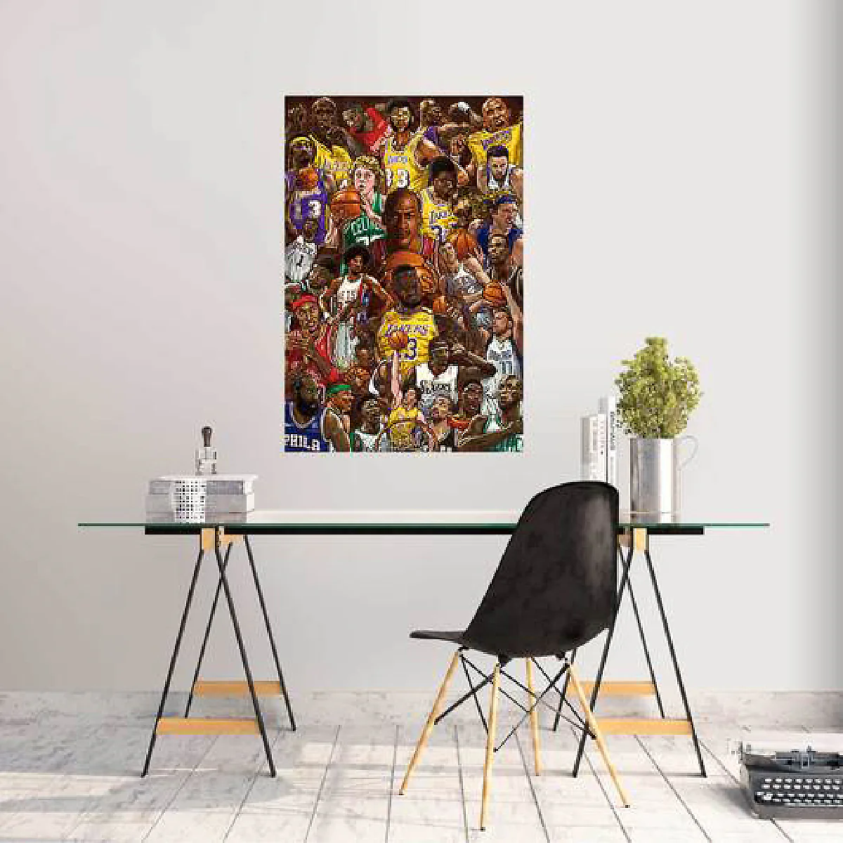 Basketball Superstars Poster M. Jordan, L. James, K. Bryant - Image 2
