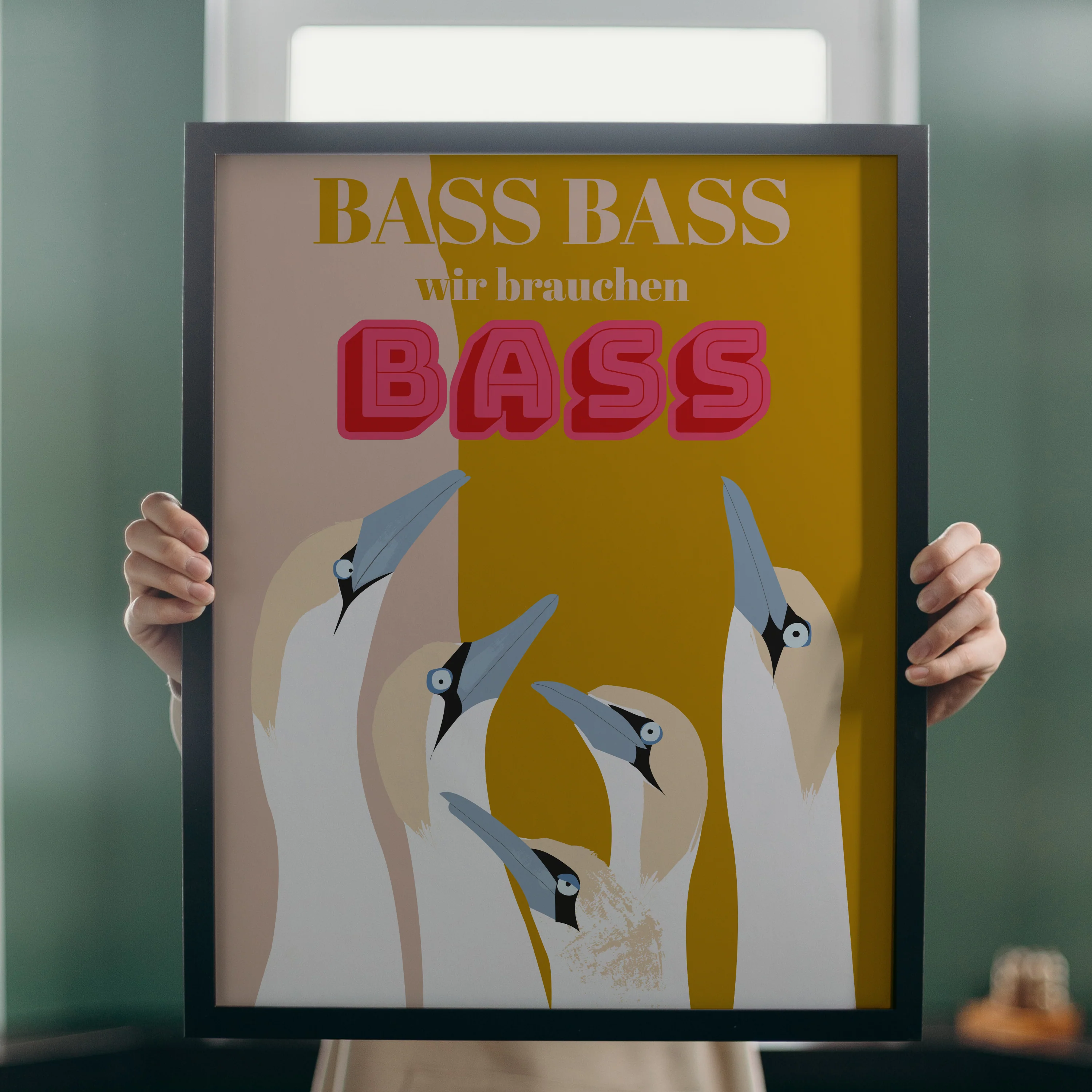Bass Bass wir brauchen Bass Kunstdruck Papier 250 gr. matt - Image 3