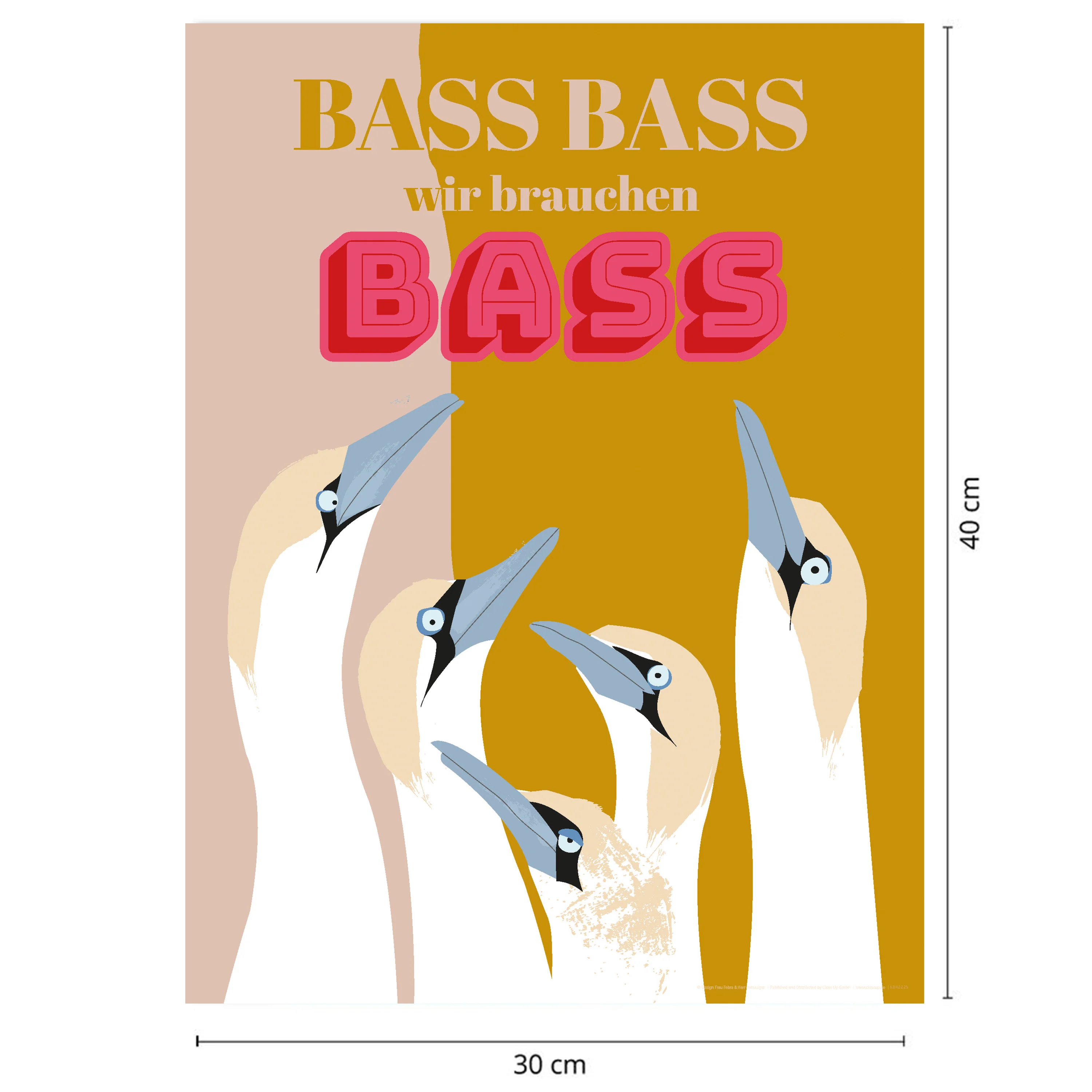 Bass Bass wir brauchen Bass Kunstdruck Papier 250 gr. matt - Image 6