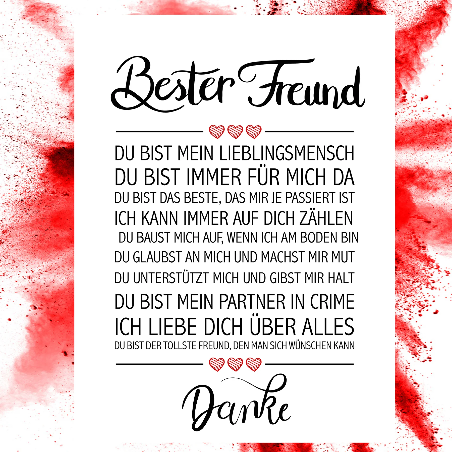 Bester Freund Kunstdruck