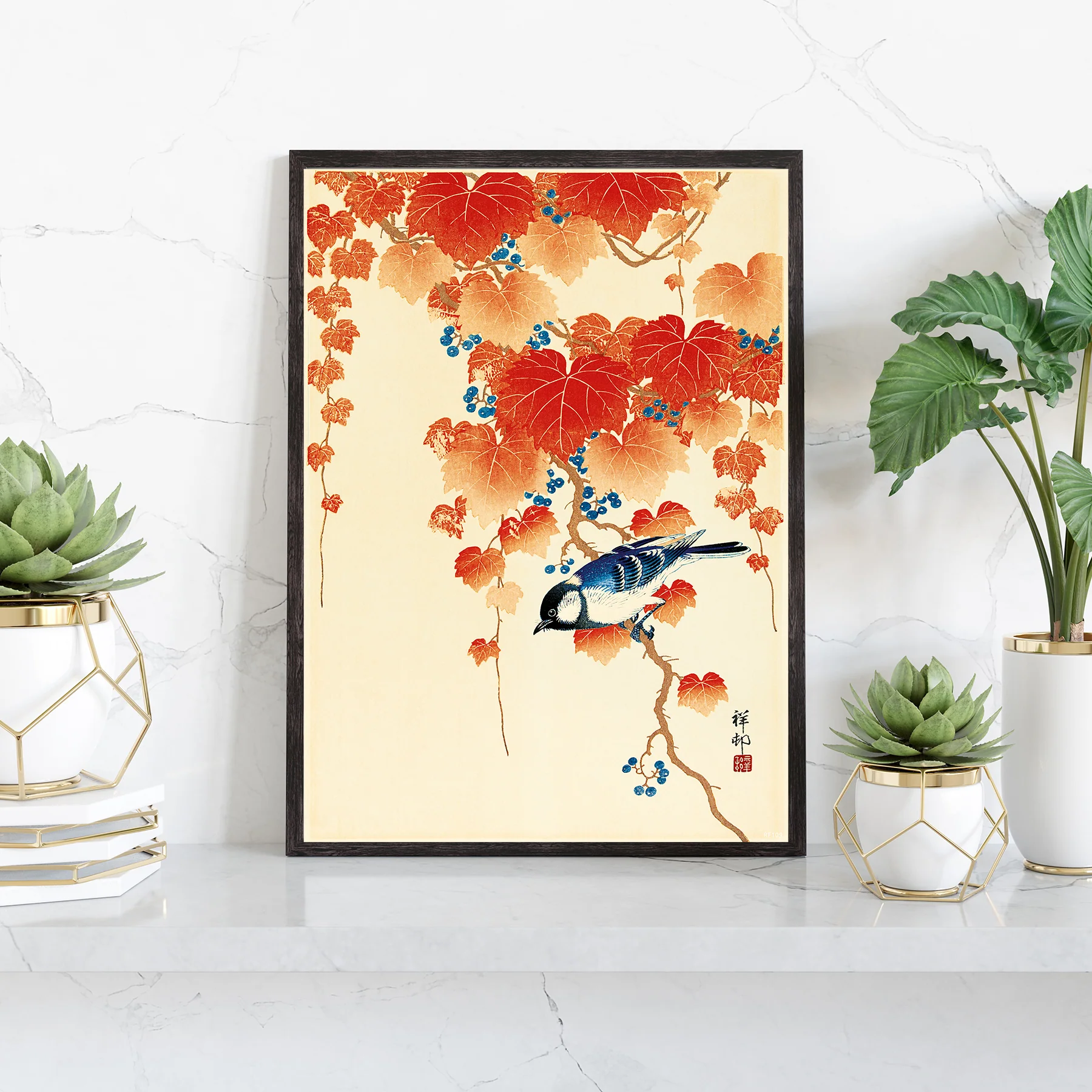 Bird and Red Ivy Kunstdruck Ohara Koson - Image 3