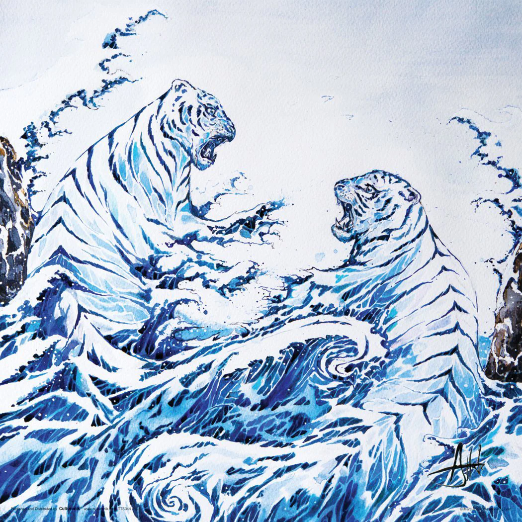 Blue Tigers Kunstdruck Marc Allante