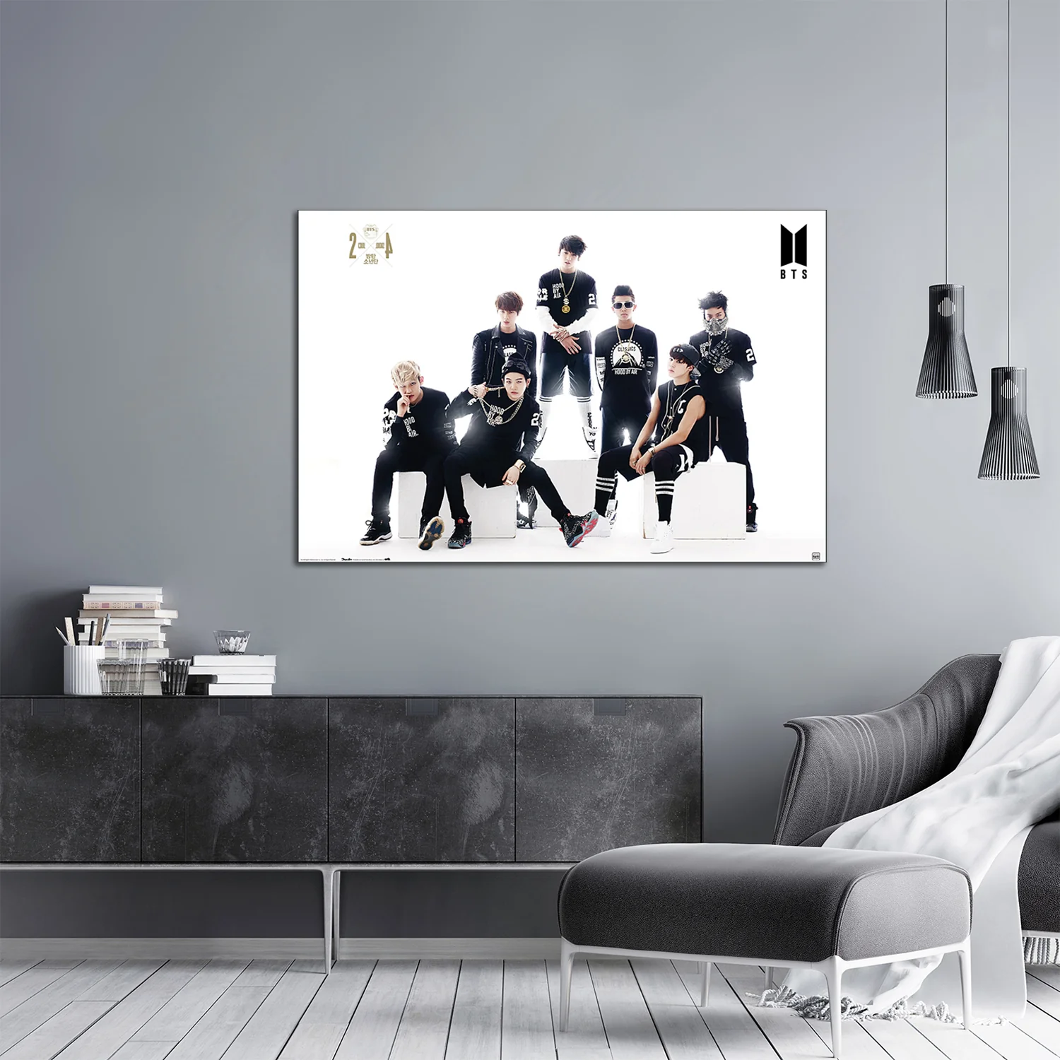 BTS Poster Black And White - Image 3