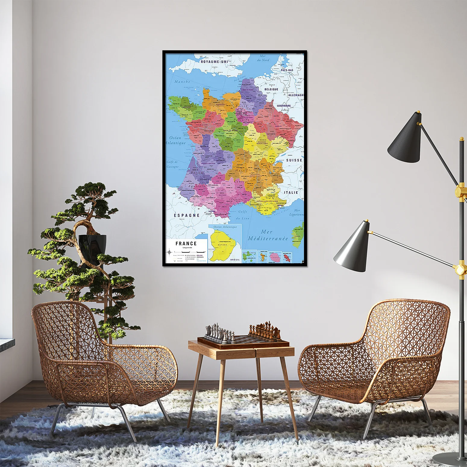 Carte De France 2017 Poster Karte von Frankreich 2017 - Image 2