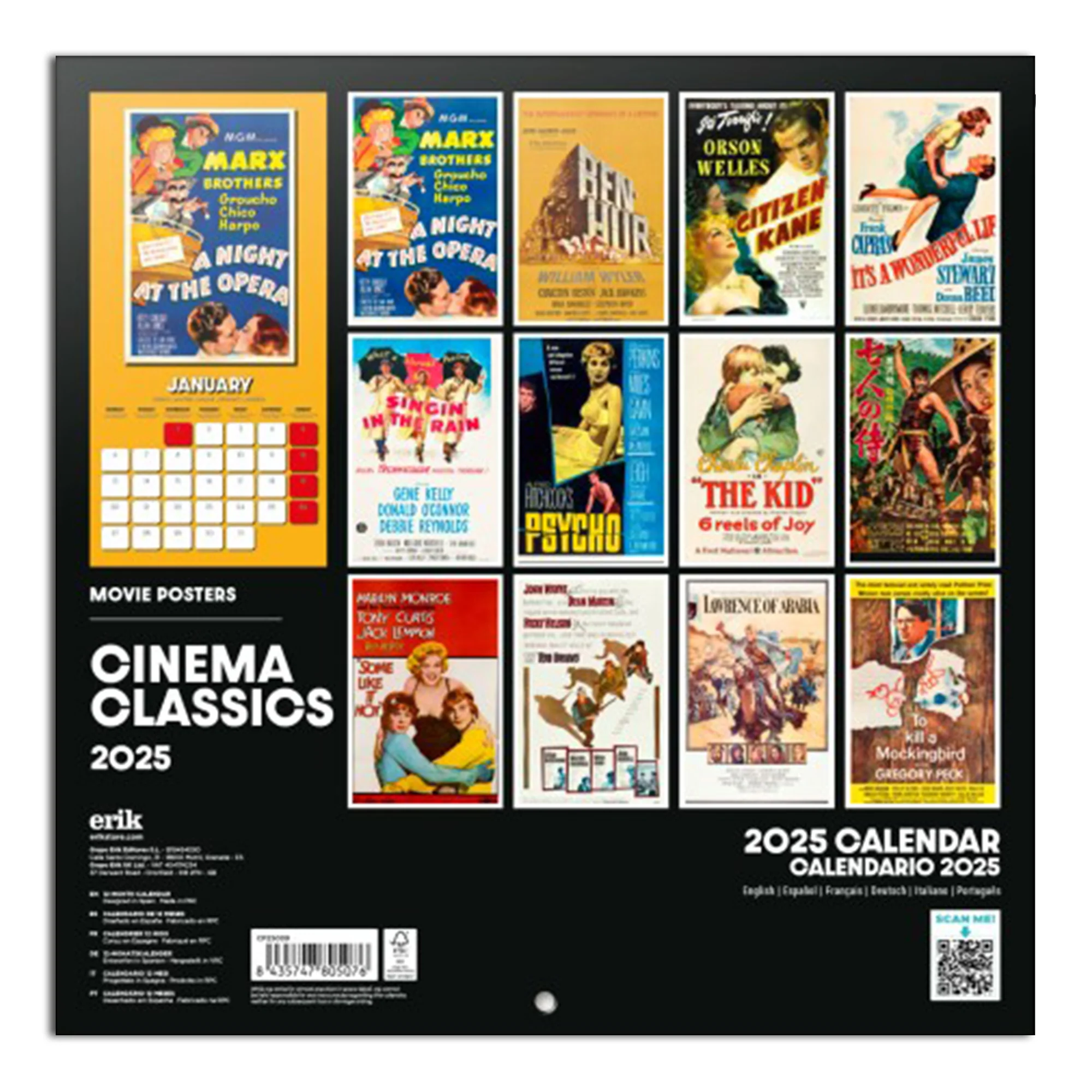 Cinema Classics Kalender 2025 Movie Posters - Image 2