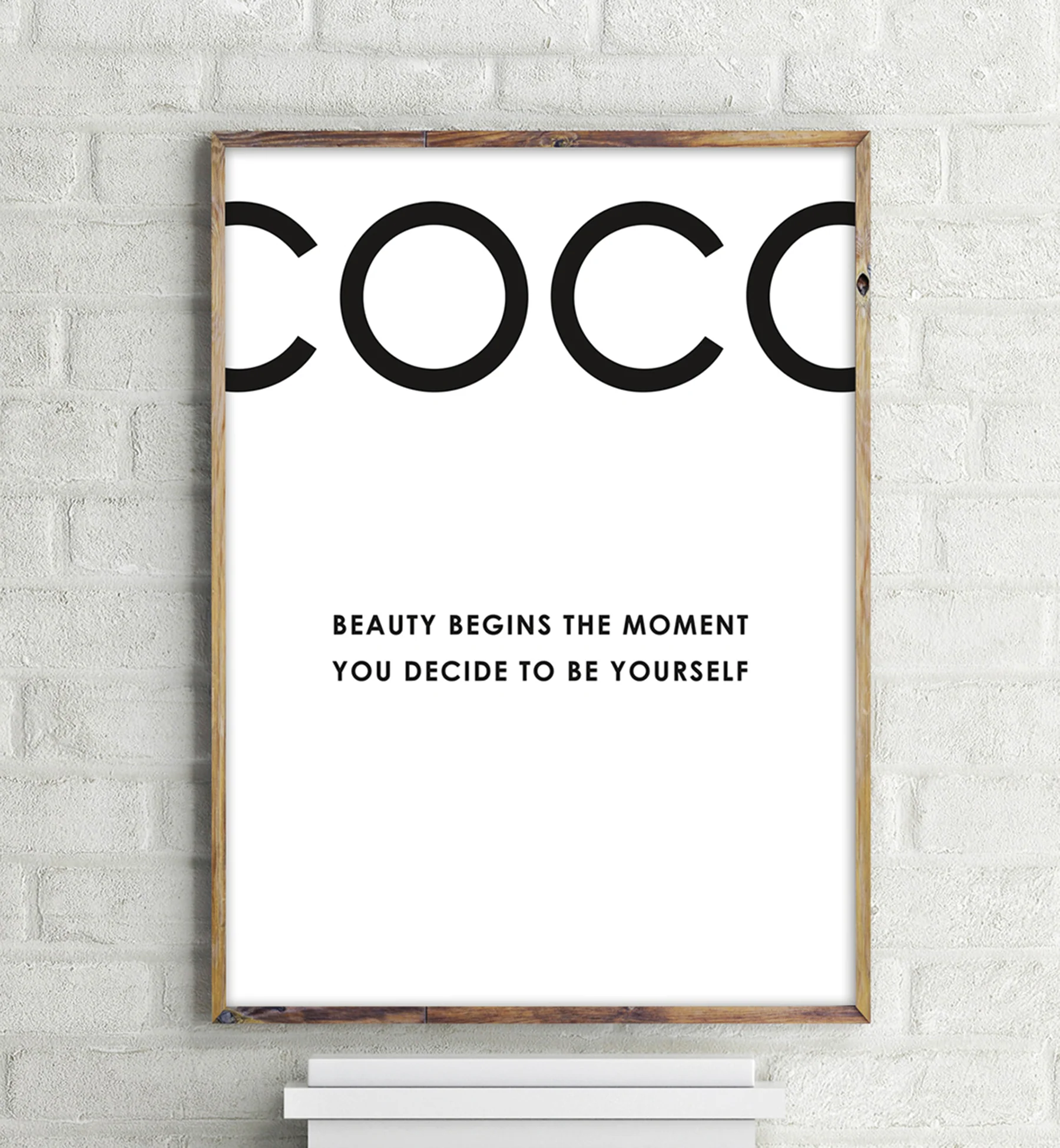 Coco Kunstdruck Beauty begins the moment you..