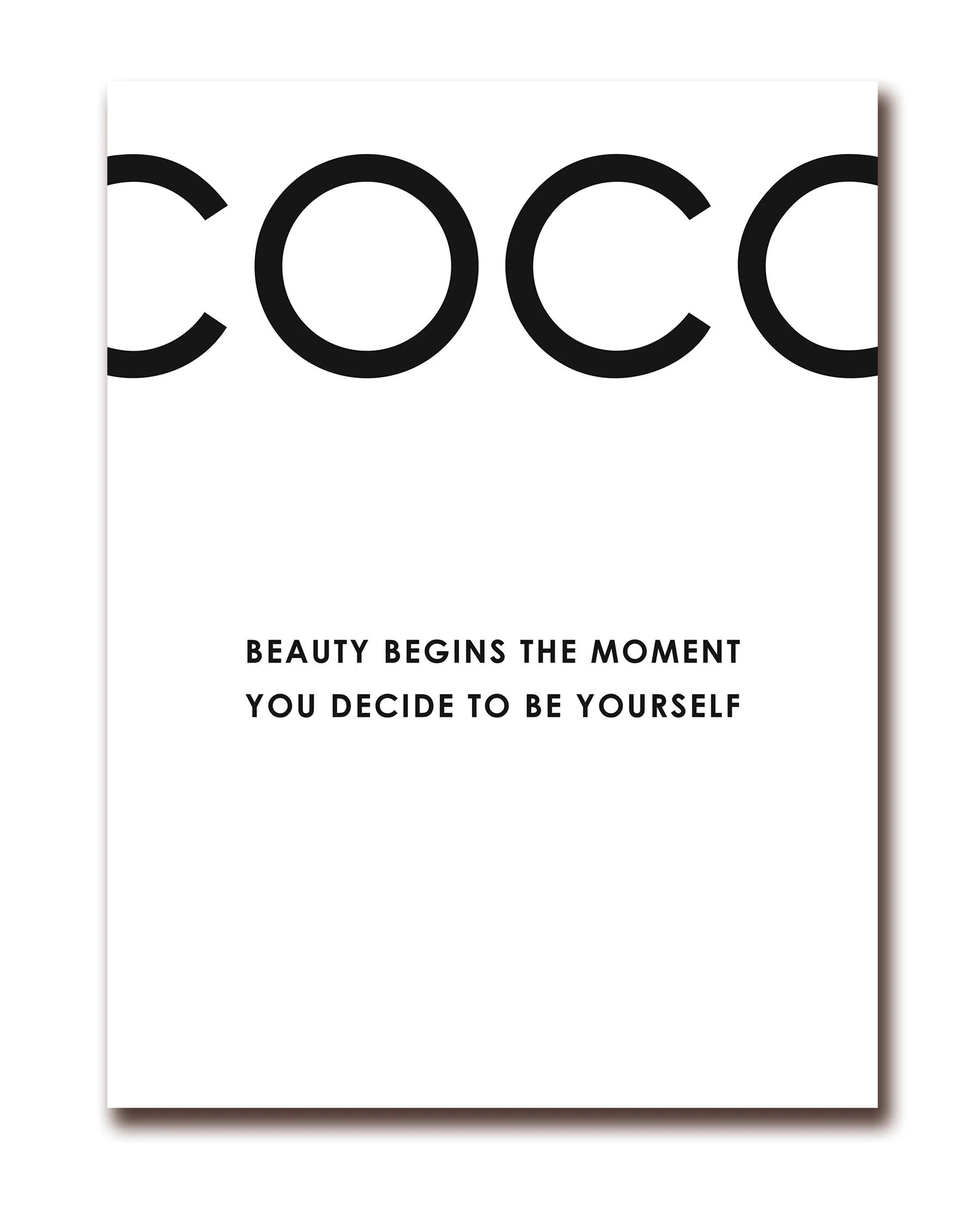 Coco Kunstdruck Beauty begins the moment you.. - Image 2