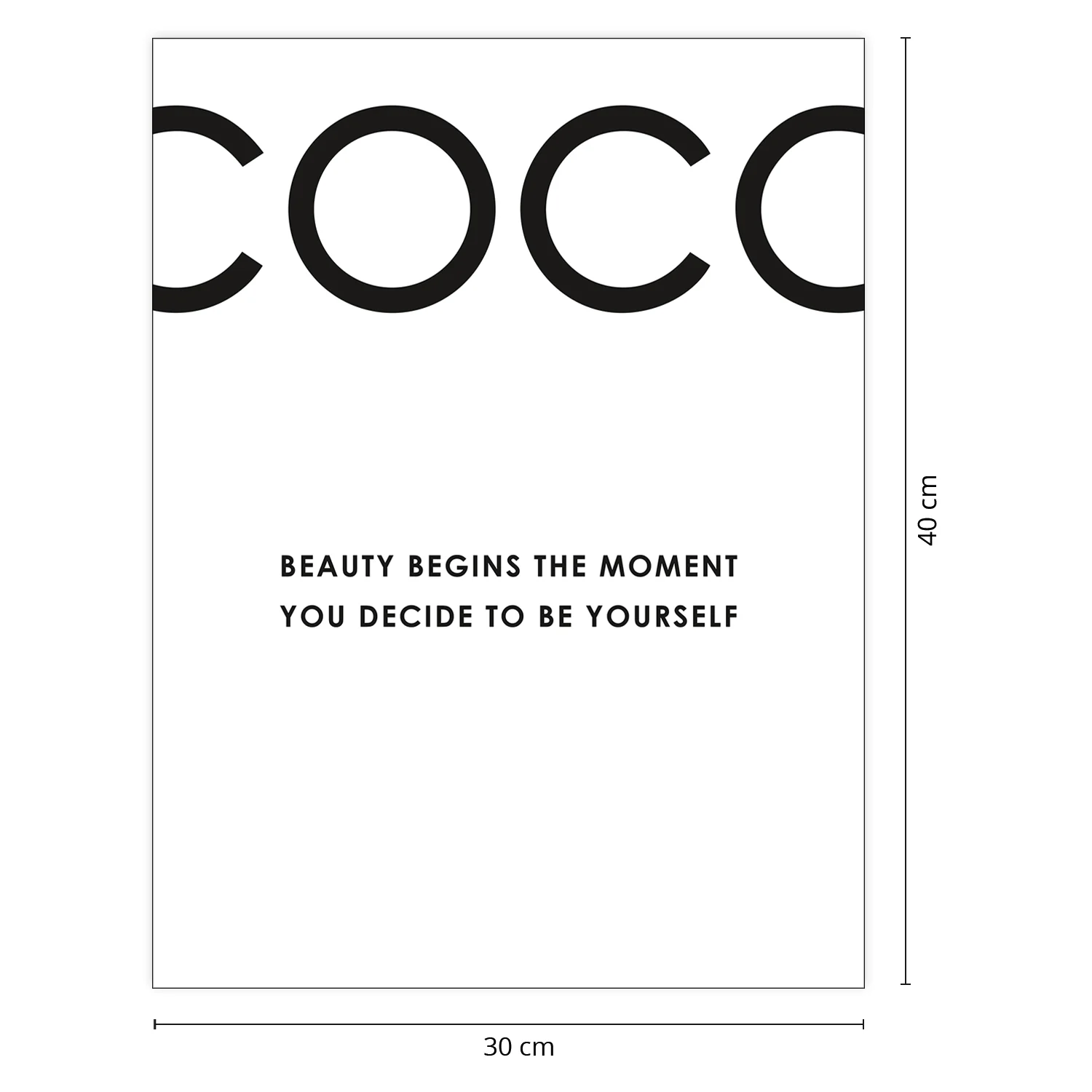 Coco Kunstdruck Beauty begins the moment you.. - Image 3