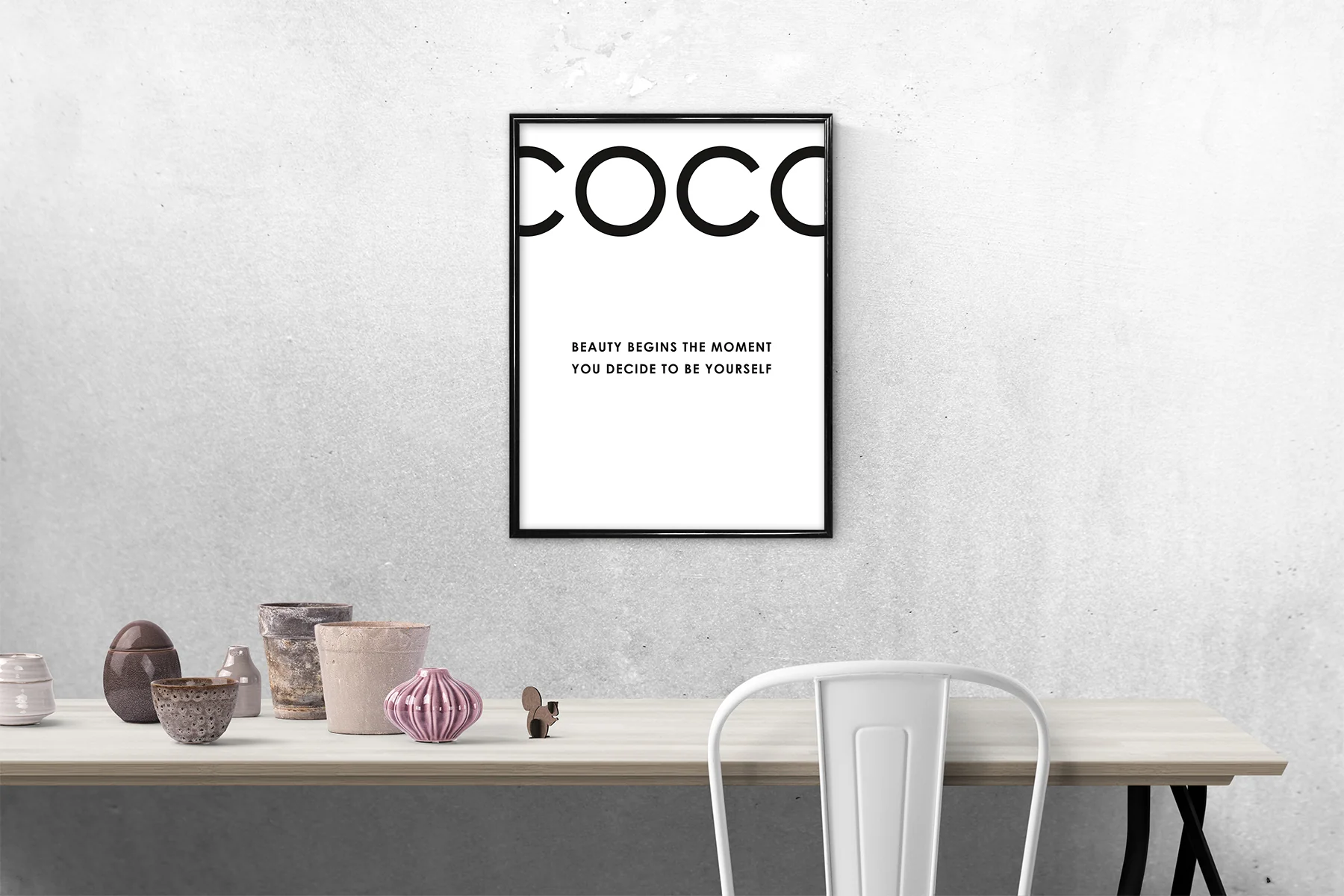 Coco Kunstdruck Beauty begins the moment you.. - Image 4