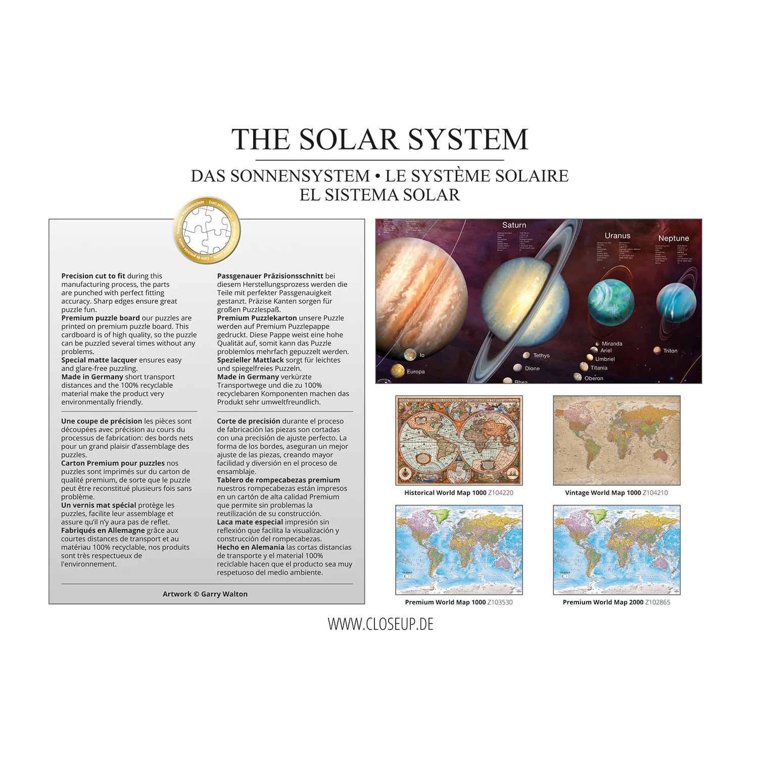 Das Sonnensystem Puzzle 1000 Teile, Garry Walton - Image 3