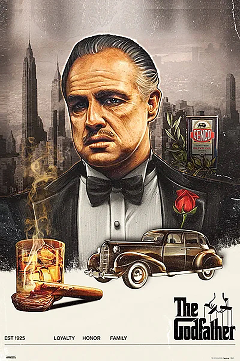 Der Pate Poster Corleone Illustriert