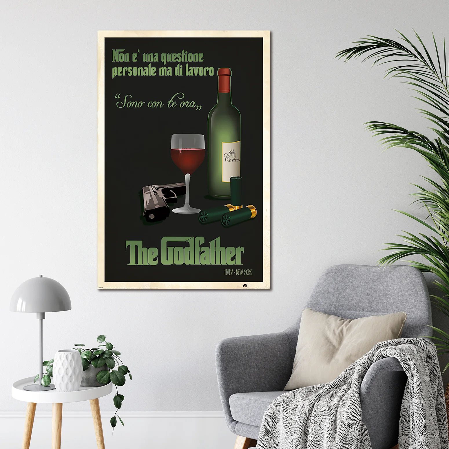 Der Pate Poster Weinflasche Sono con te ora - Image 3
