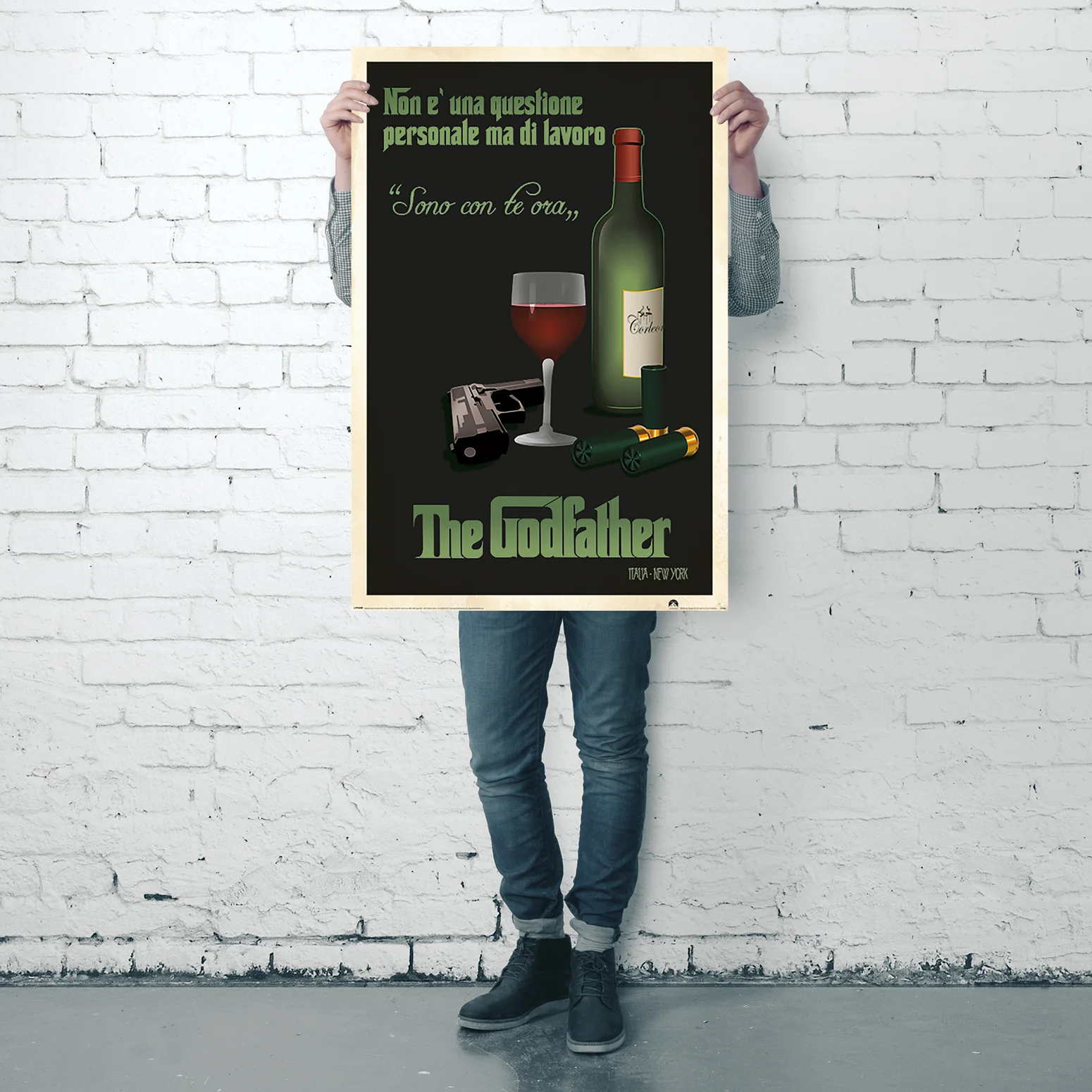 Der Pate Poster Weinflasche Sono con te ora - Image 4