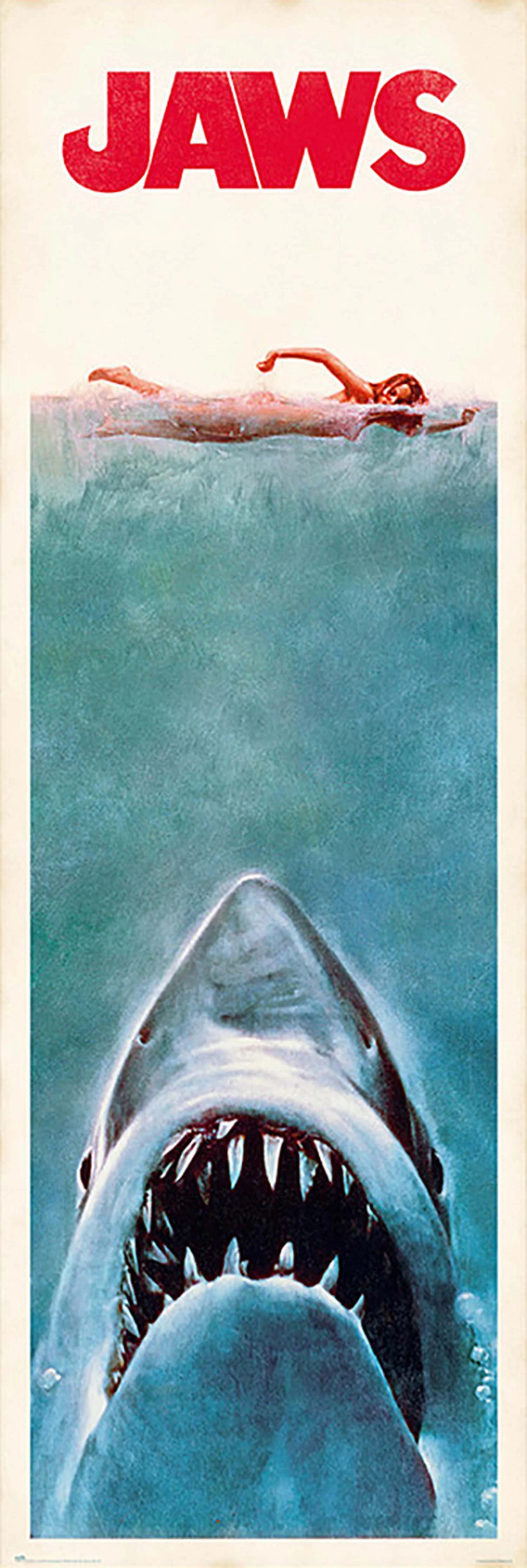 Der Weiße Hai Türposter Jaws Key Art