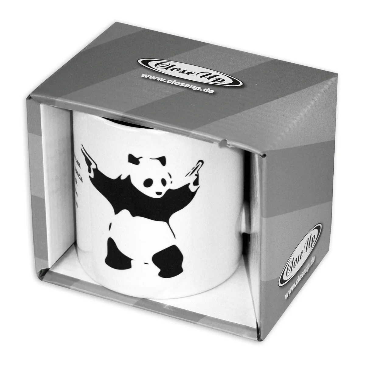 Destroy Racism Tasse Banksy Panda Kaffeetasse - Image 3