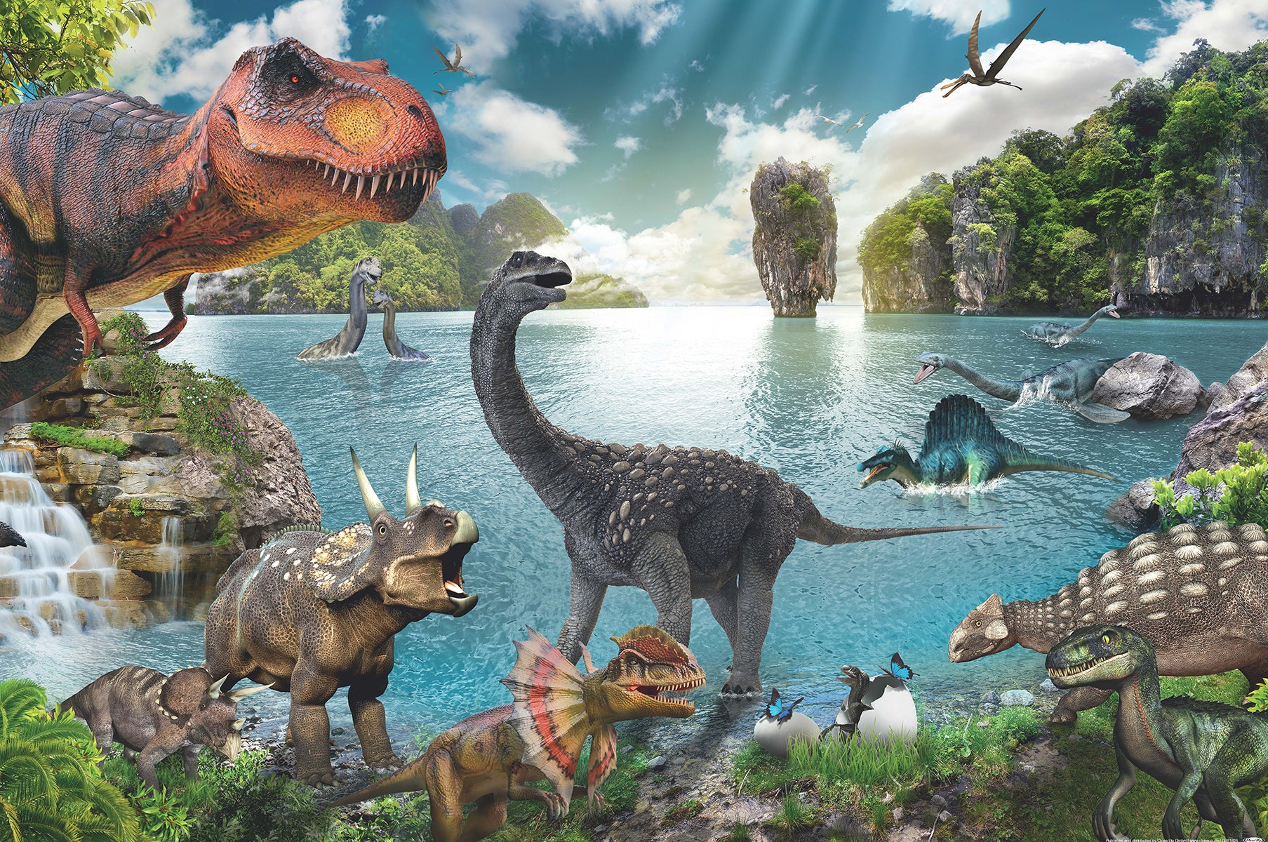 Dinosaurier Poster XL 170gr. Papier, glänzend