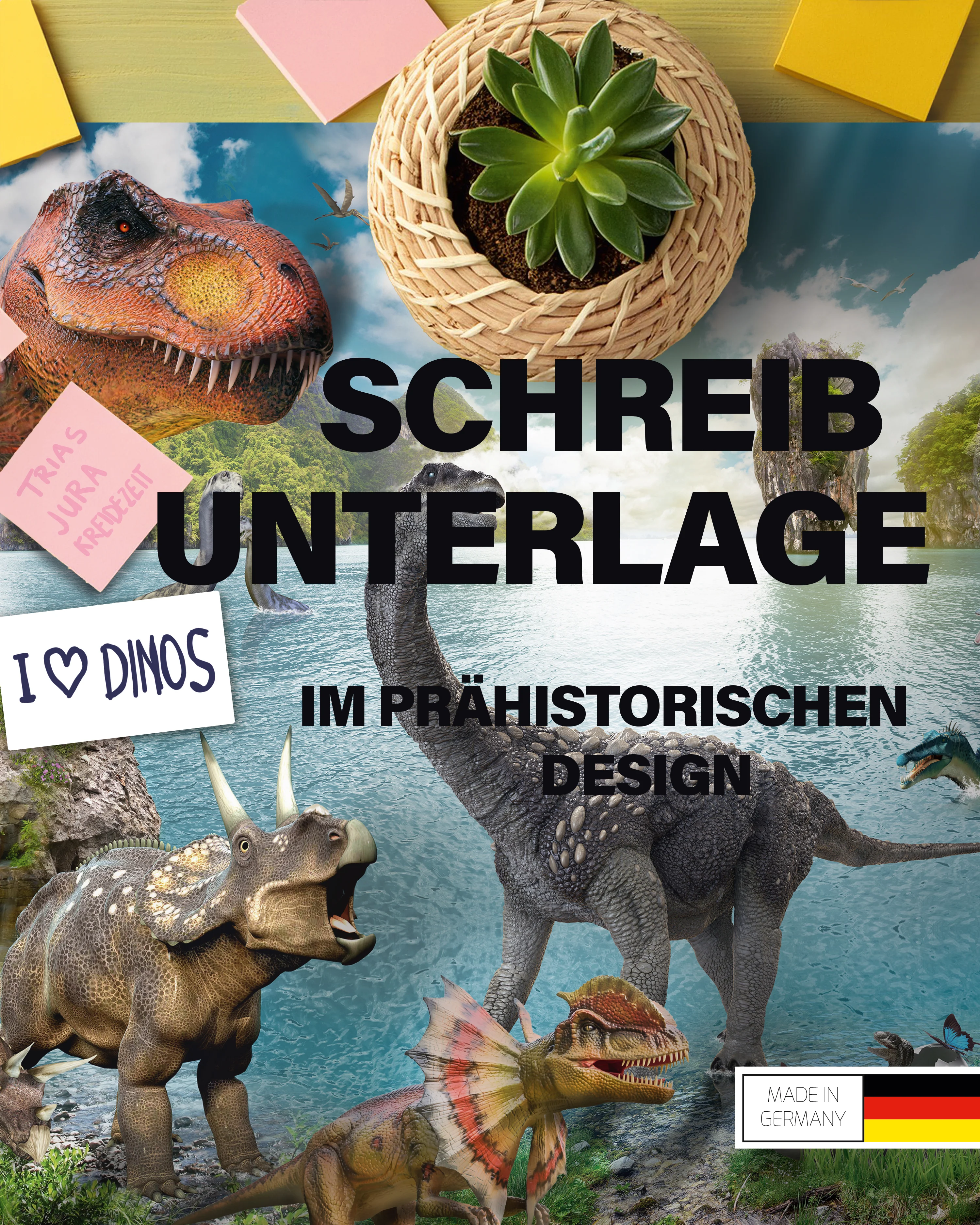 Dinosaurier Schreibtischunterlage für Kinder 60x40cm - Image 3