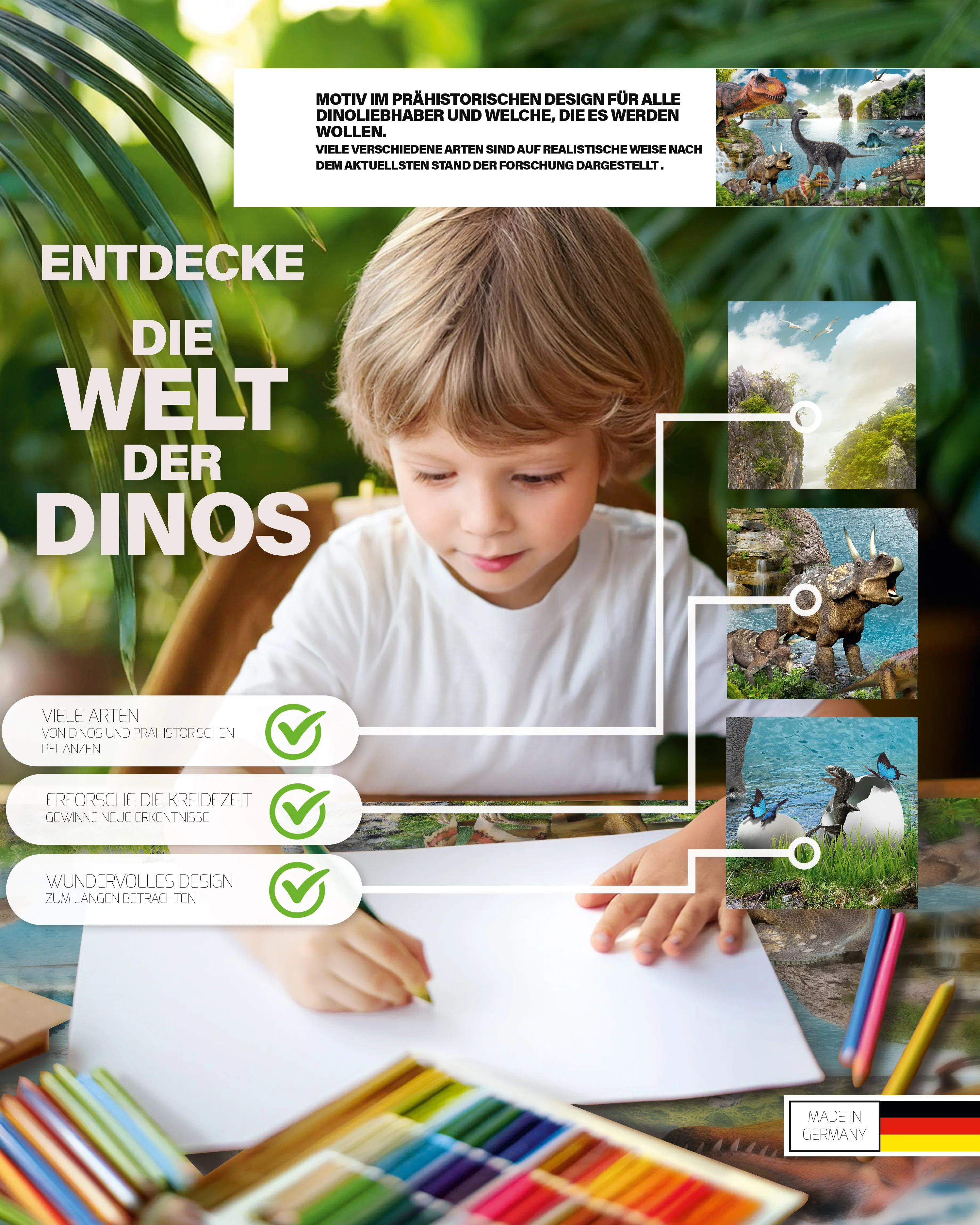 Dinosaurier Schreibtischunterlage für Kinder 60x40cm - Image 8