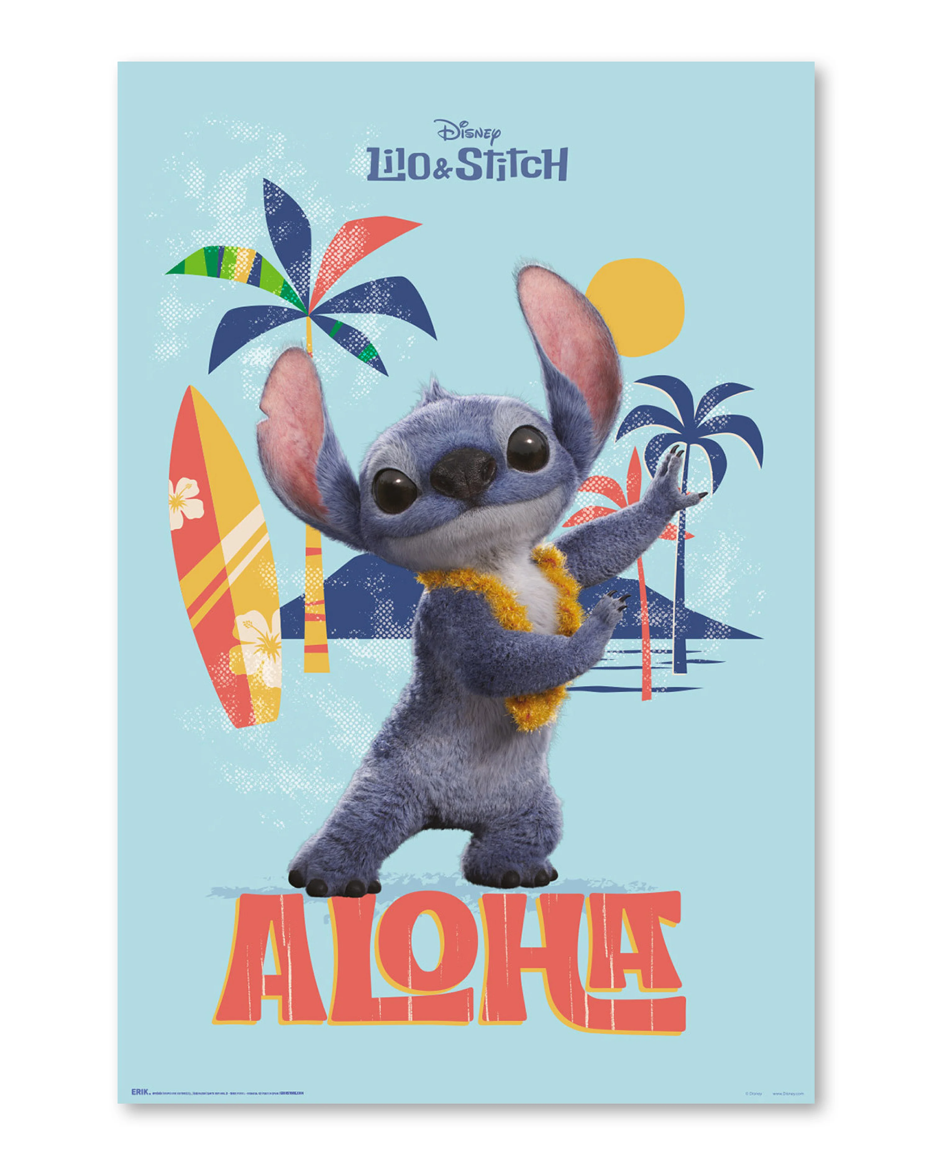 Disney Lilo & Stitch Poster Live Action Movie, Aloha