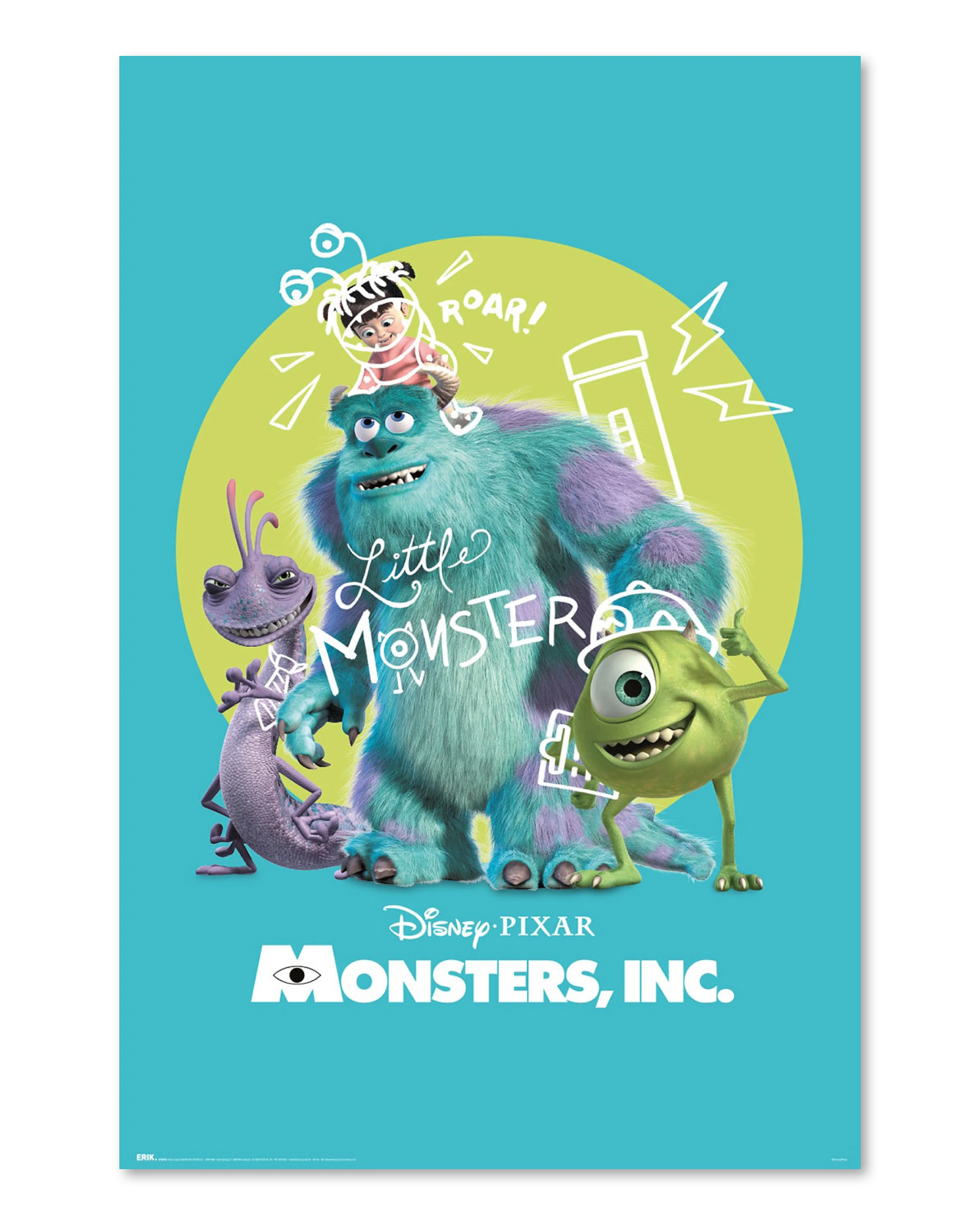 Disney Monsters, Inc. Poster Pixar