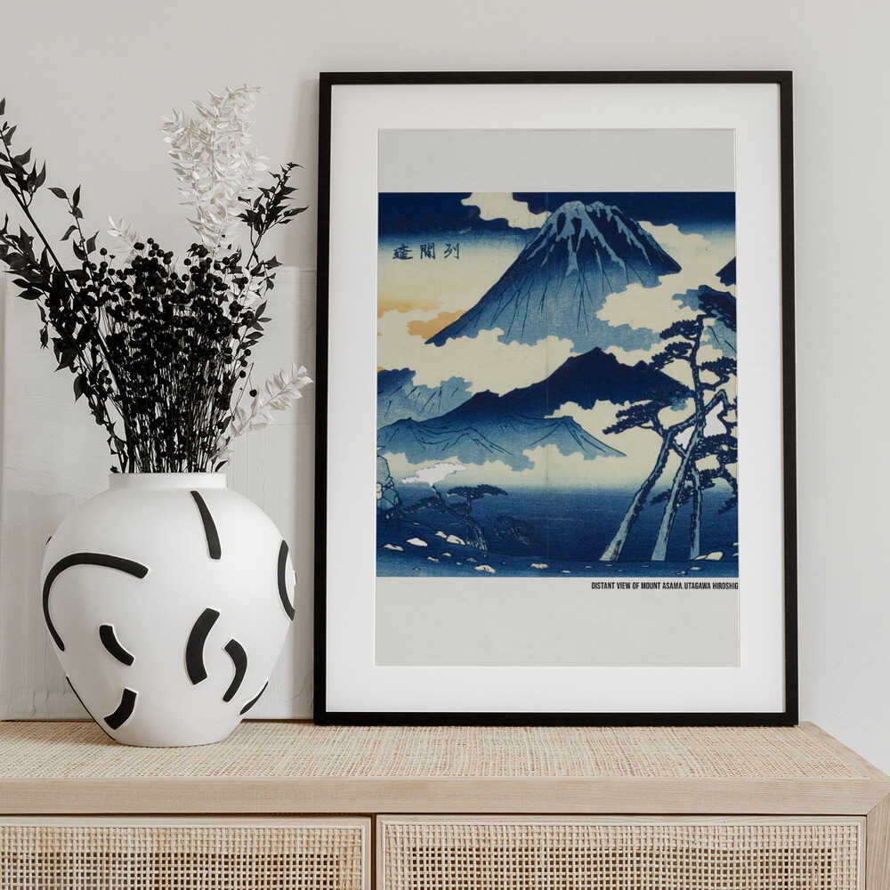Distant View of Mount Asama, im Shinshu District von Utagawa Hiroshige für Kunstliebhaber - Image 2