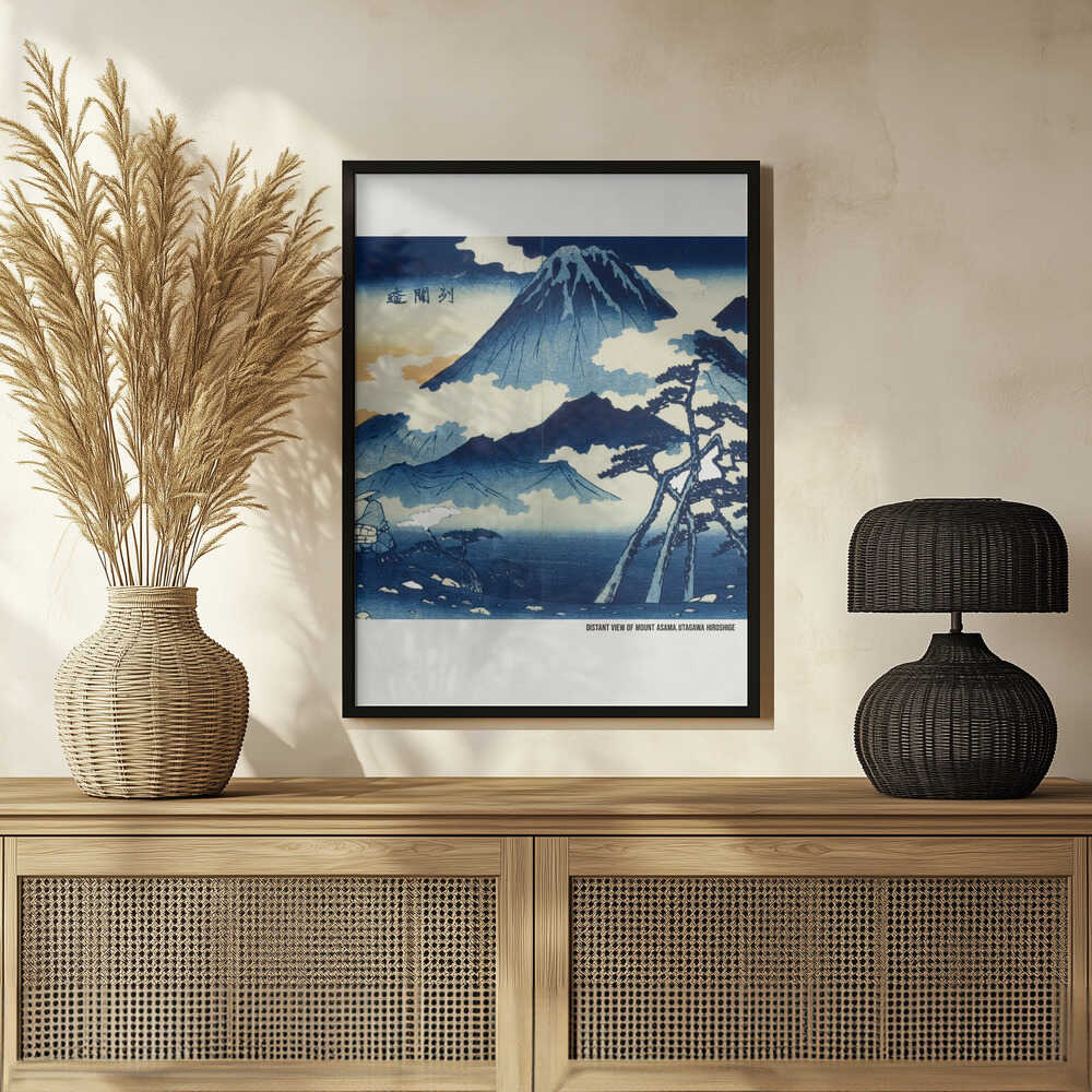 Distant View of Mount Asama, im Shinshu District von Utagawa Hiroshige für Kunstliebhaber - Image 3