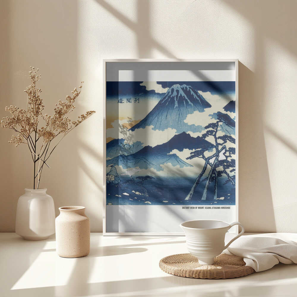 Distant View of Mount Asama, im Shinshu District von Utagawa Hiroshige für Kunstliebhaber - Image 5