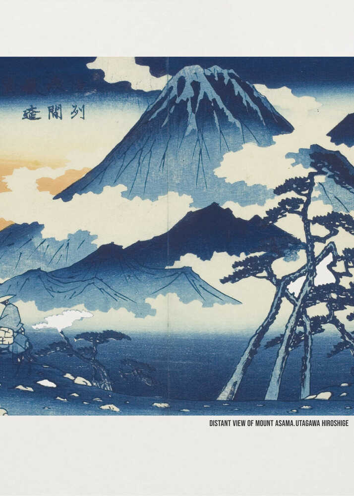 Distant View of Mount Asama, im Shinshu District von Utagawa Hiroshige für Kunstliebhaber - Image 7