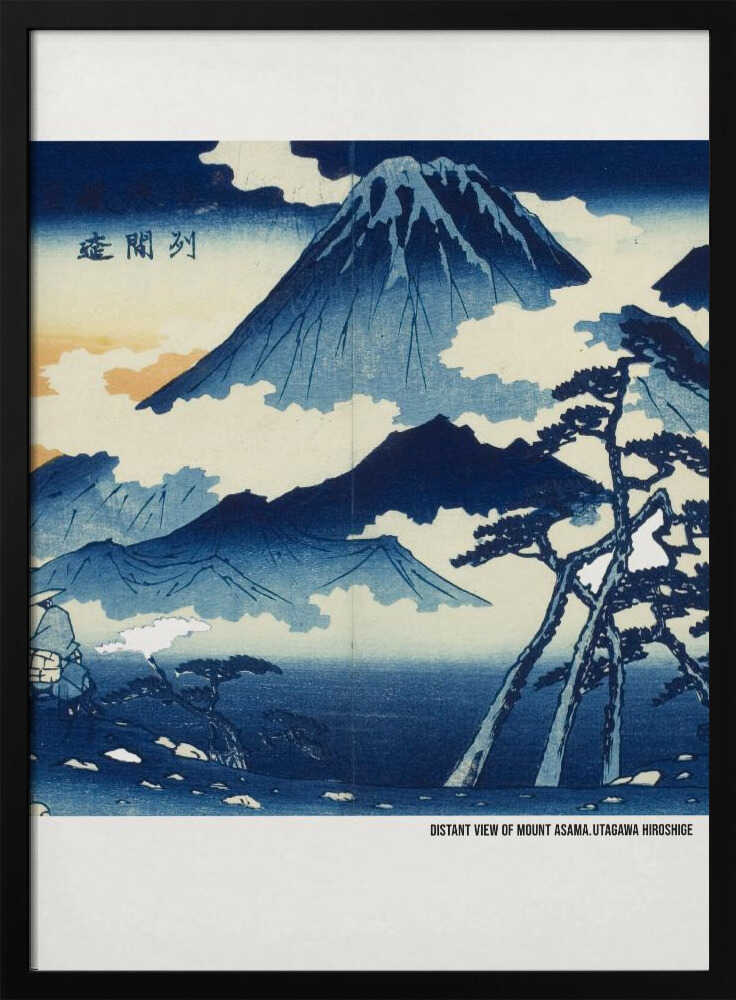 Distant View of Mount Asama, im Shinshu District von Utagawa Hiroshige für Kunstliebhaber - Image 8