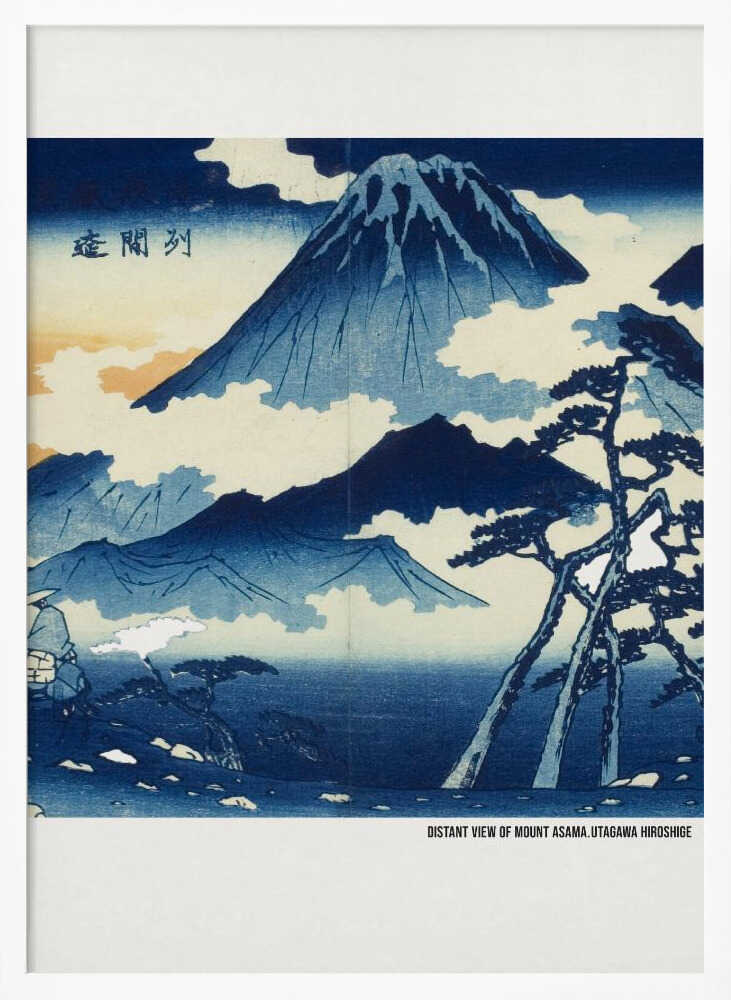 Distant View of Mount Asama, im Shinshu District von Utagawa Hiroshige für Kunstliebhaber - Image 9