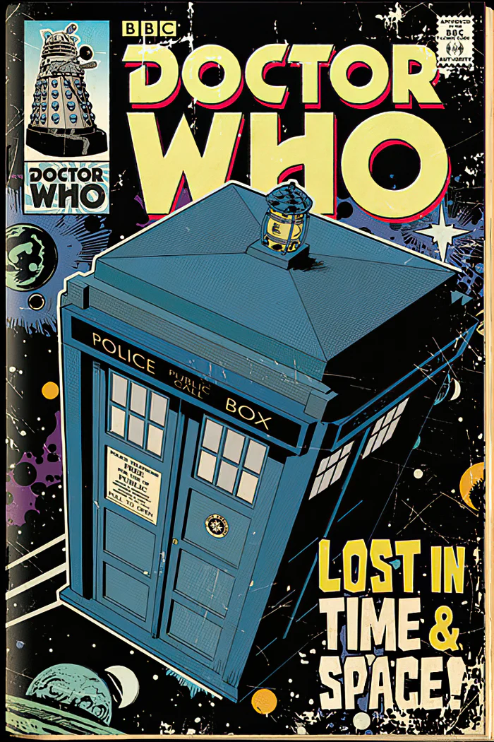 Doctor Who Poster Tardis Comic - Image 6