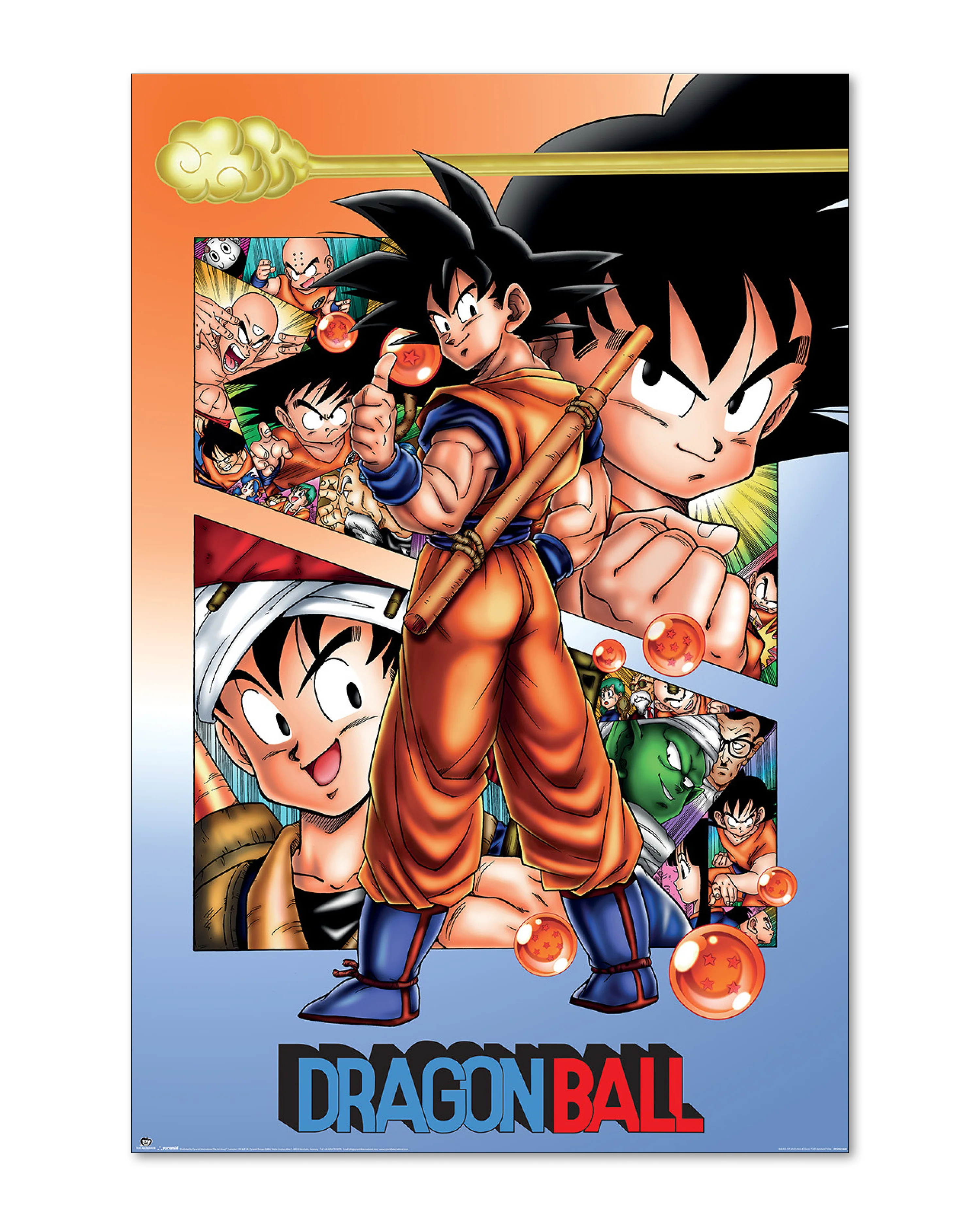 Dragon Ball Poster Son-Goku & Fighters | Nostalgisches Anime Wandposter | 61x91,5 cm