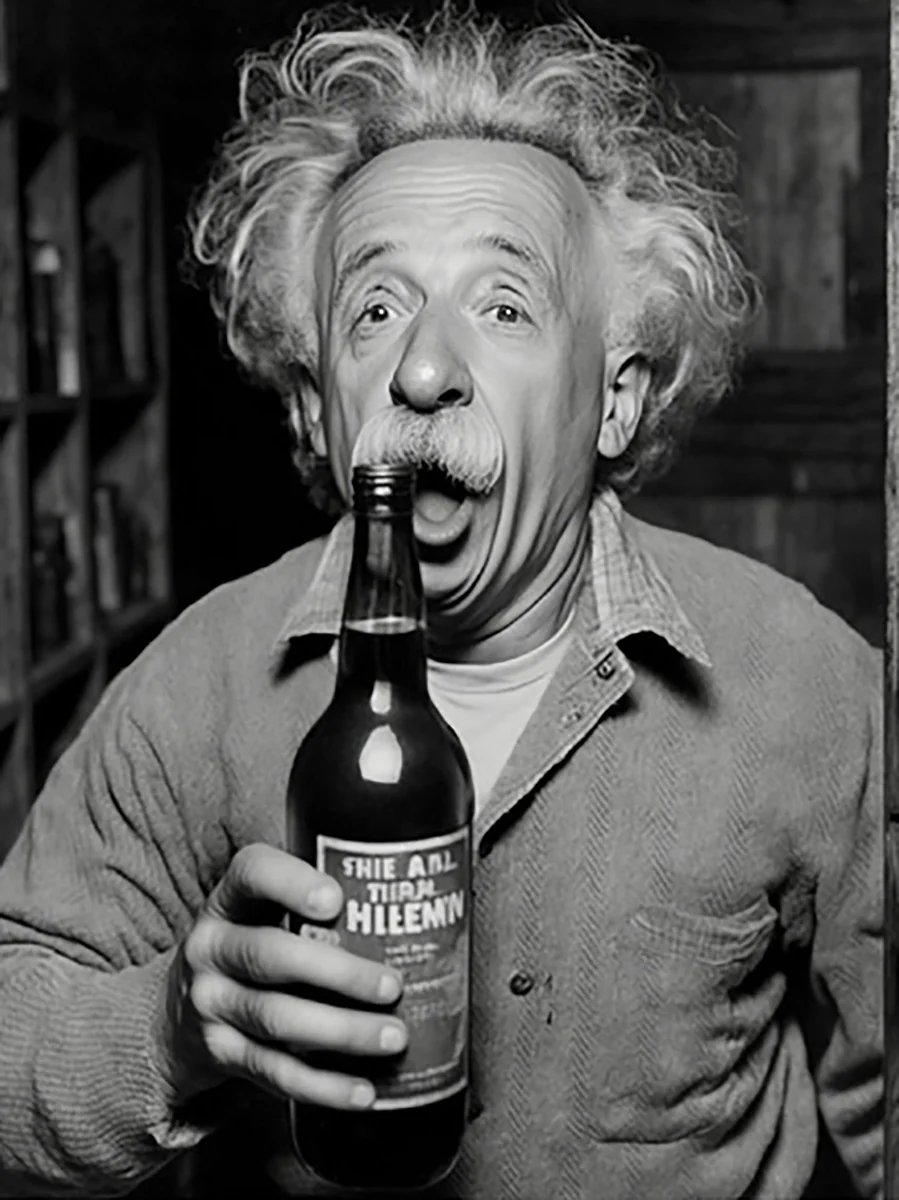 Einstein Kunstdruck Have A Beer
