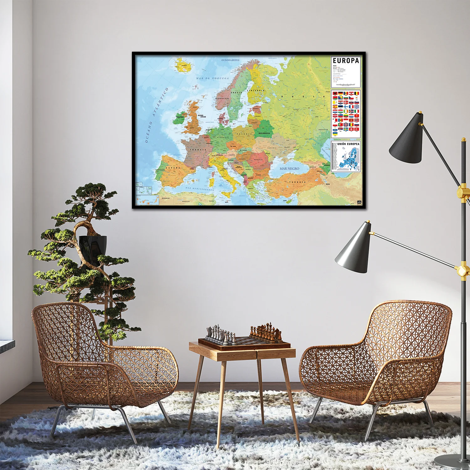 Europakarte Poster Flaggen mit spanischen Beschriftungen - Image 2
